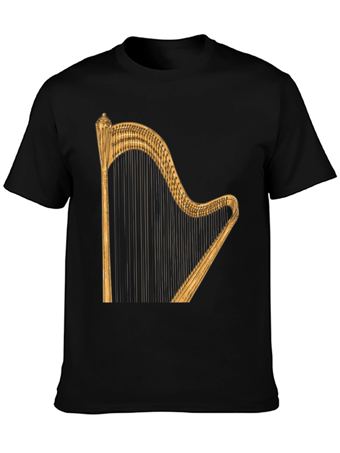 Harp Graphic Tee - Classic Music Lovers T-Shirt