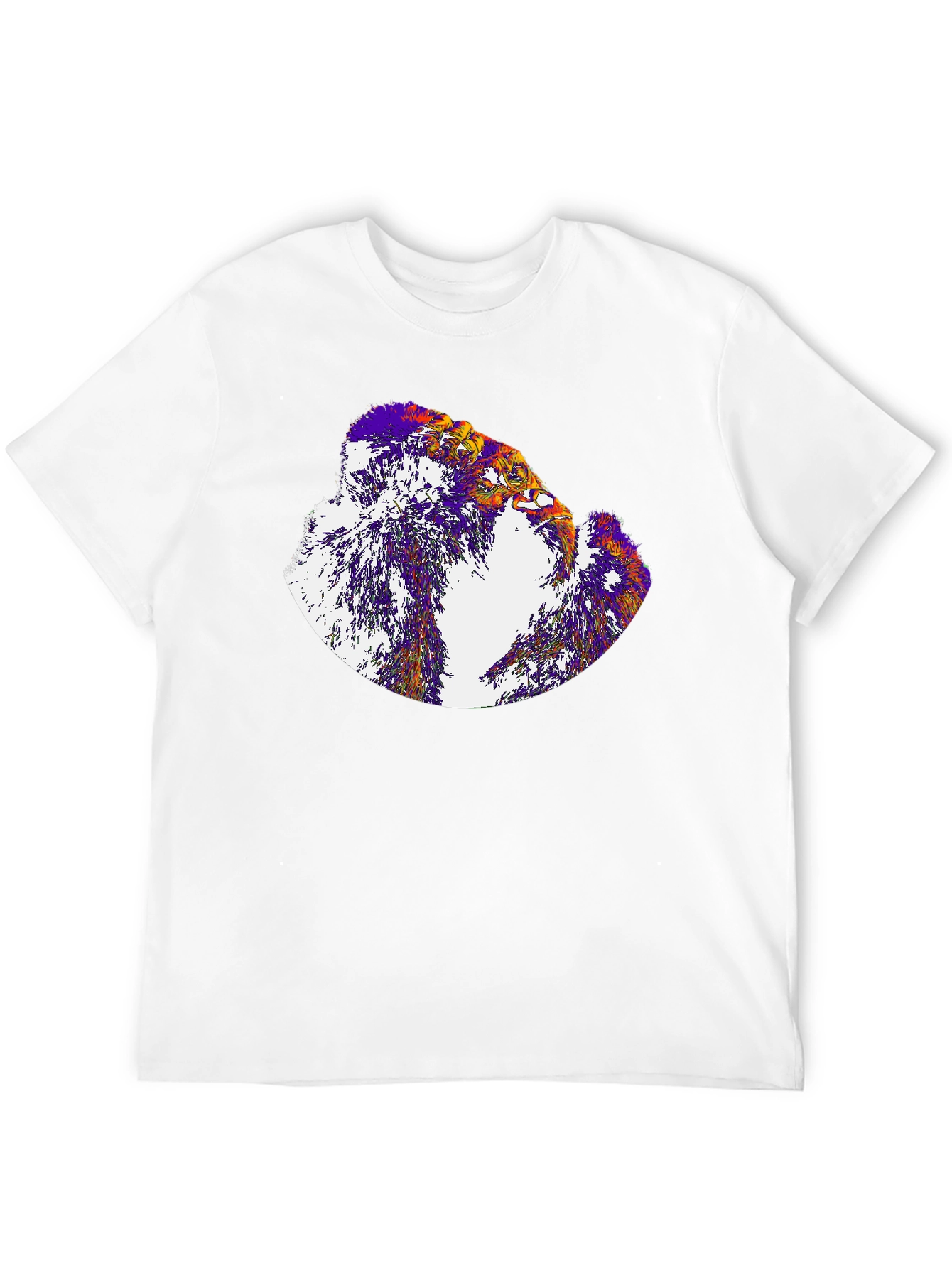 Abstract Eagle Graphic Tee - Black Cotton Blend Shirt