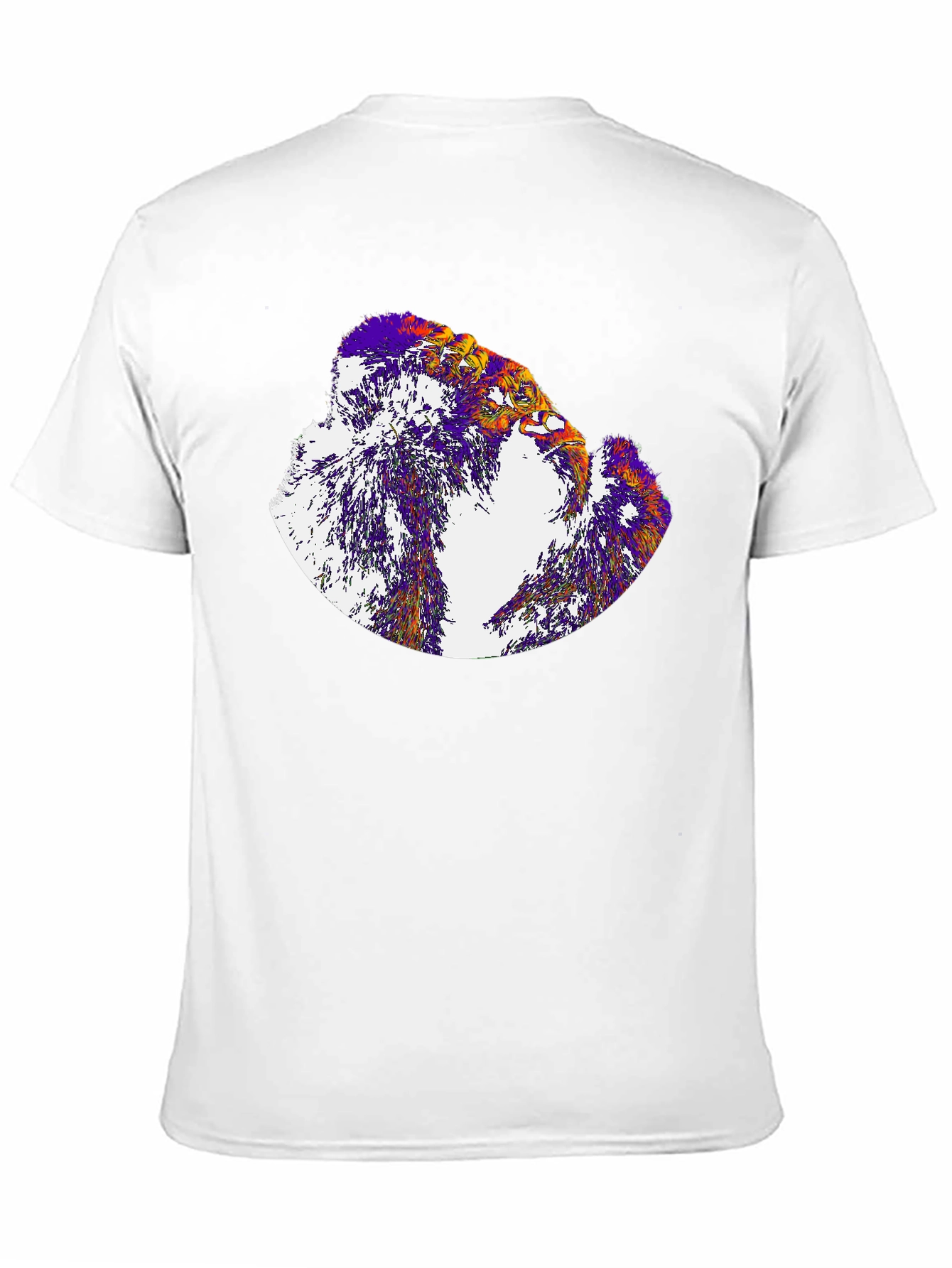 Abstract Eagle Graphic Tee - Black Cotton Blend Shirt