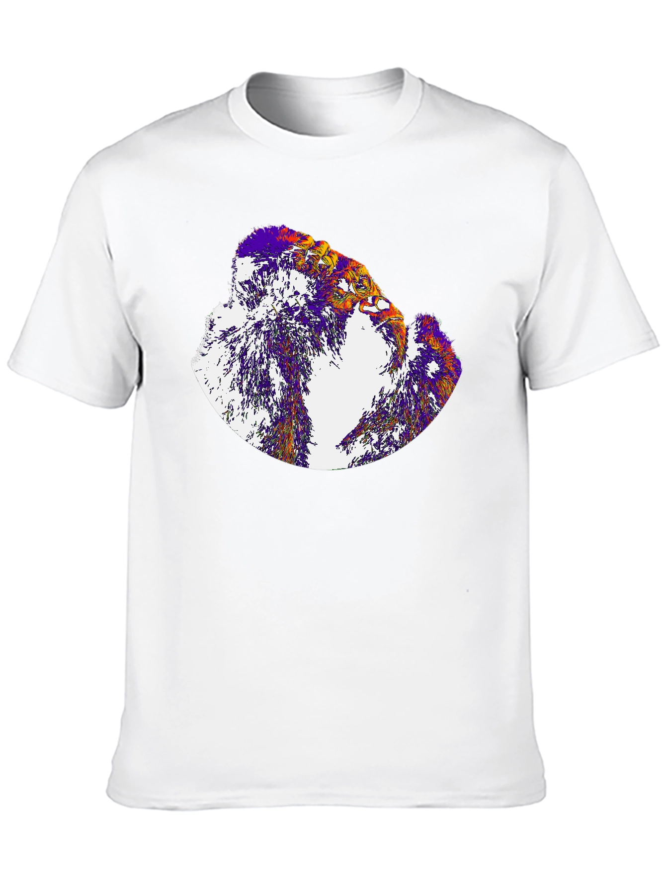 Abstract Eagle Graphic Tee - Black Cotton Blend Shirt