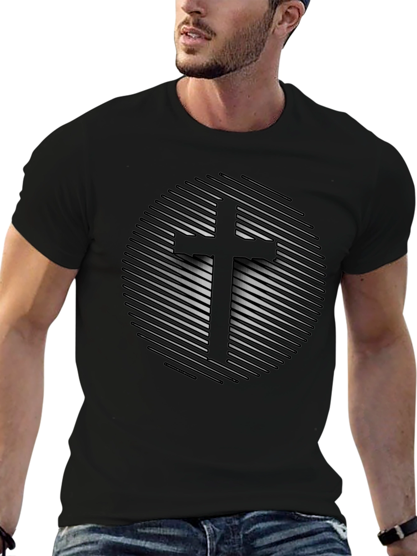 Abstract Cross Graphic Tee - Stylish Christian Apparel