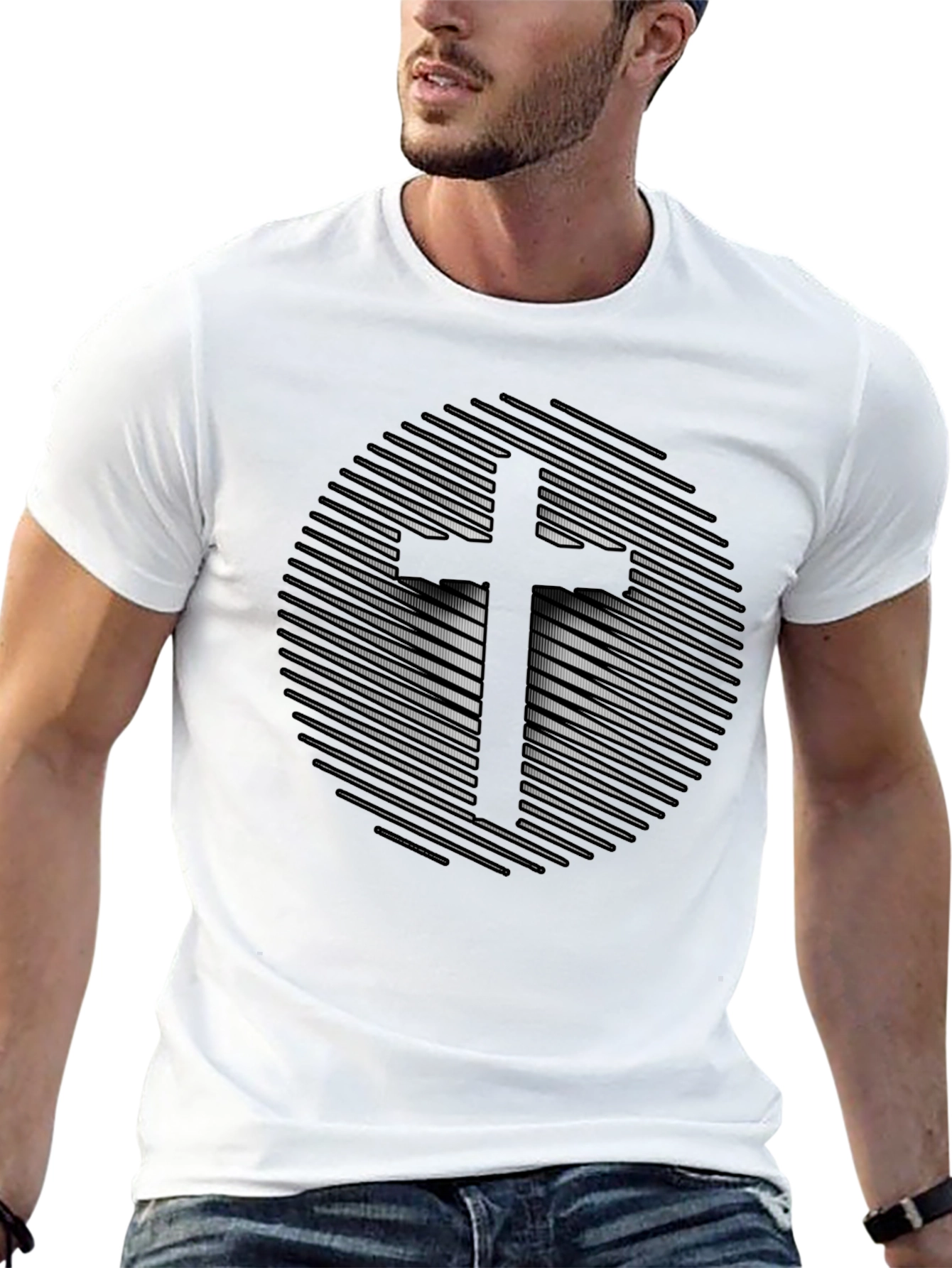 Abstract Cross Graphic Tee - Stylish Christian Apparel
