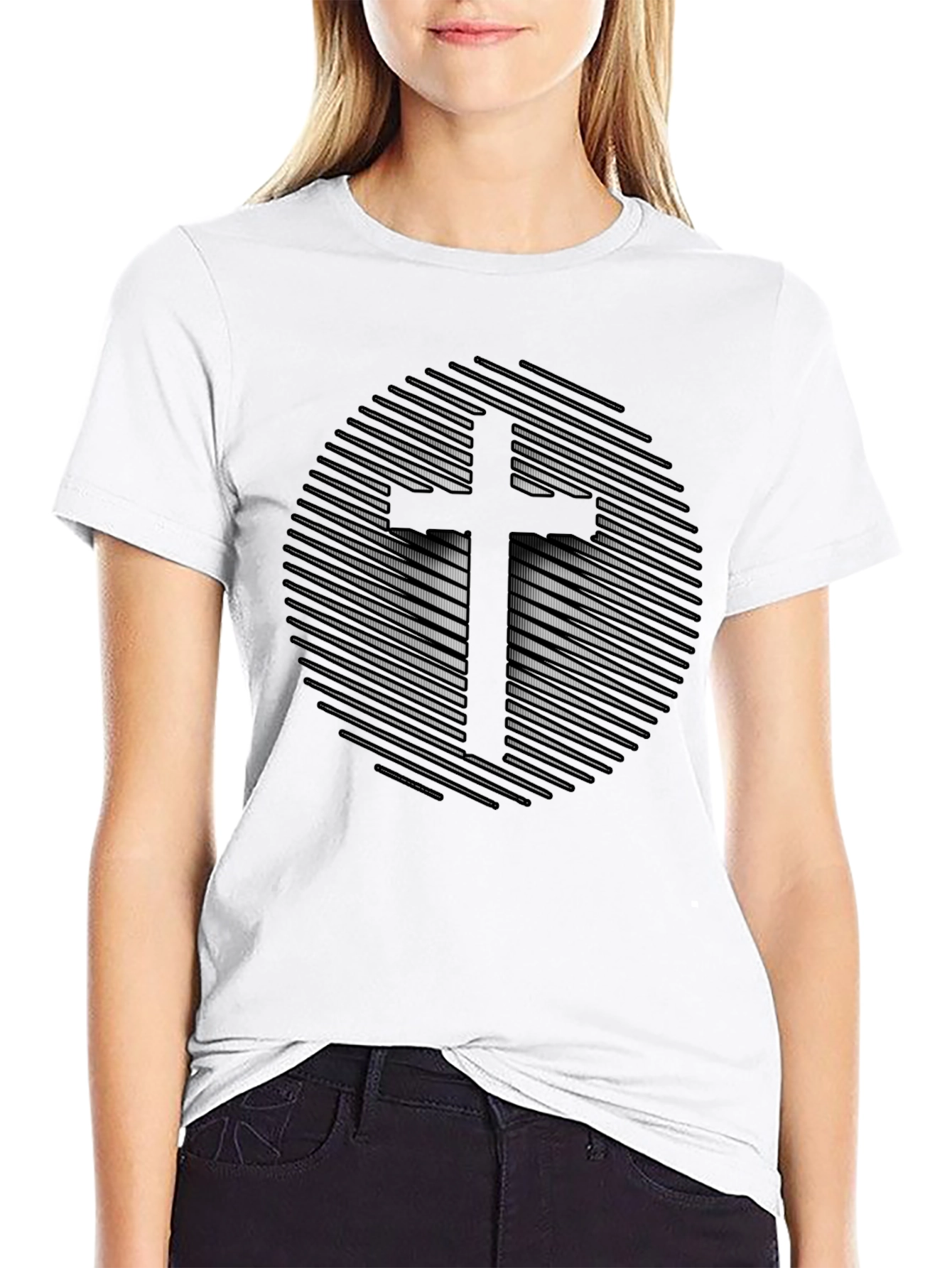 Abstract Cross Graphic Tee - Stylish Christian Apparel