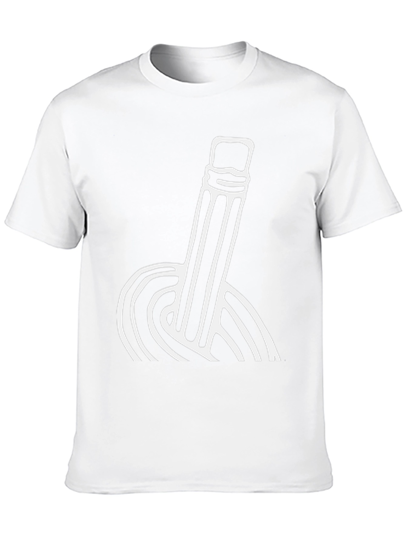 Modern Pencil Graphic T-Shirt - Black
