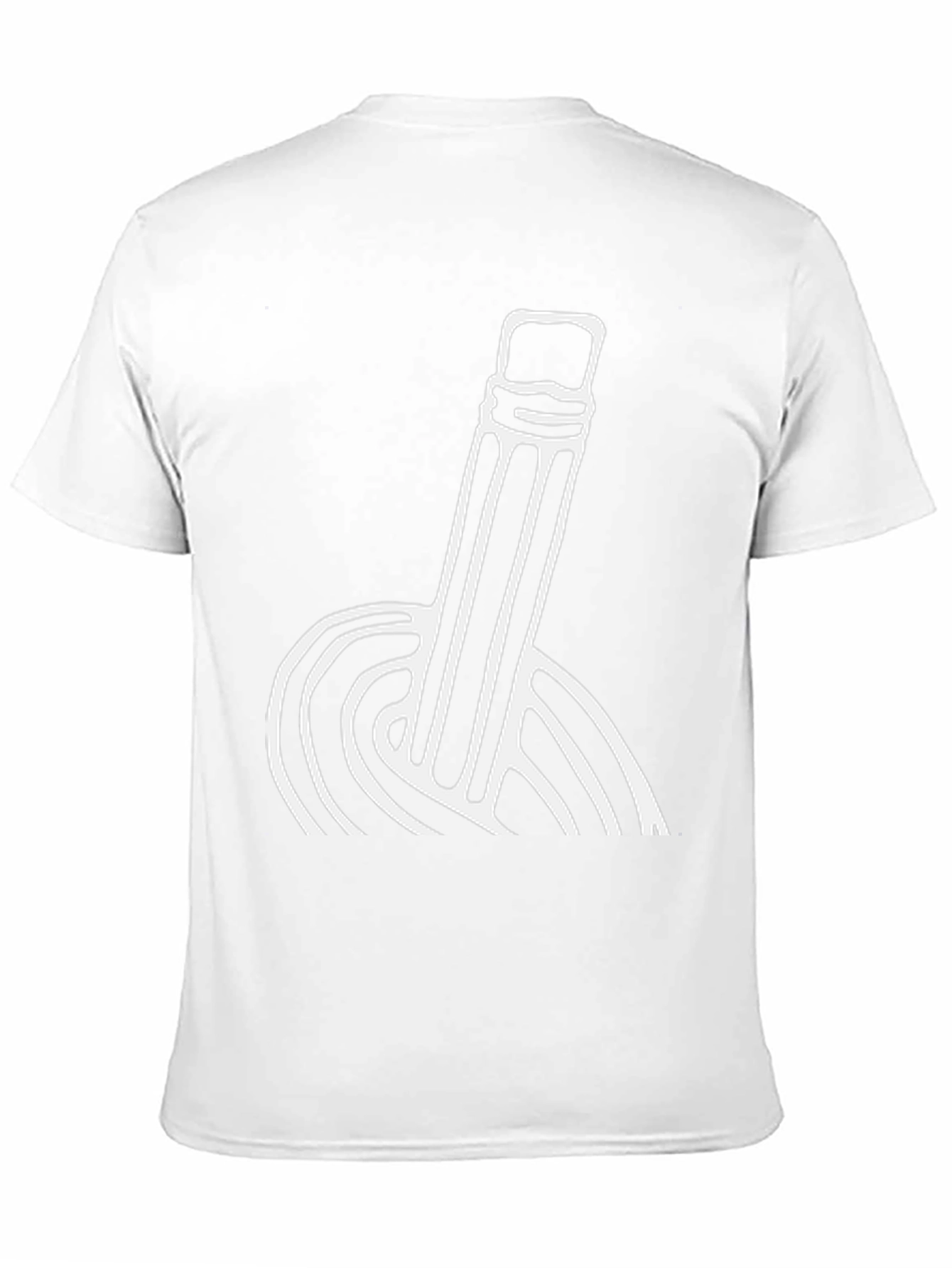 Modern Pencil Graphic T-Shirt - Black