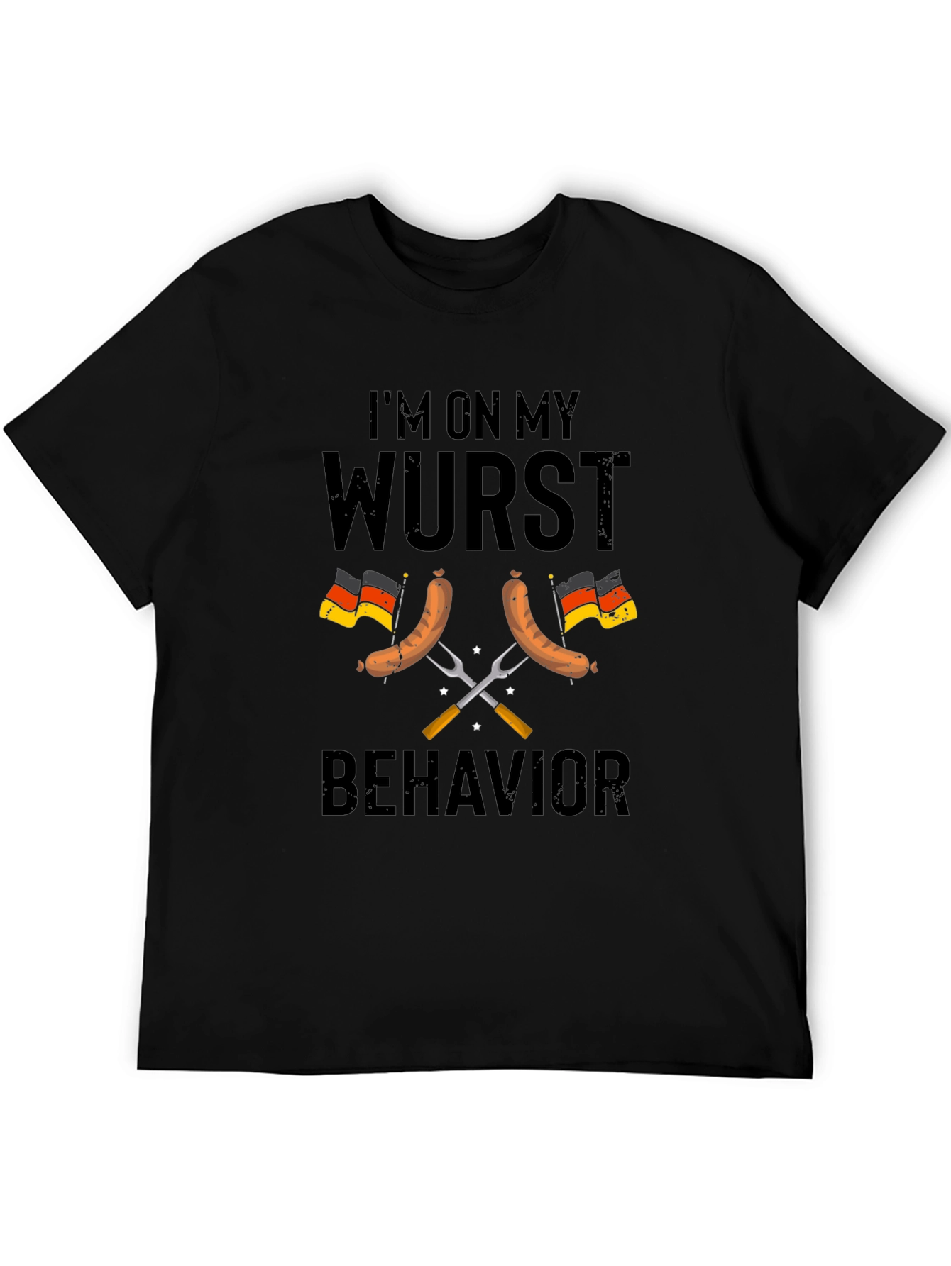 Wurst Behavior T-Shirt German Sausage Flag Funny Tee