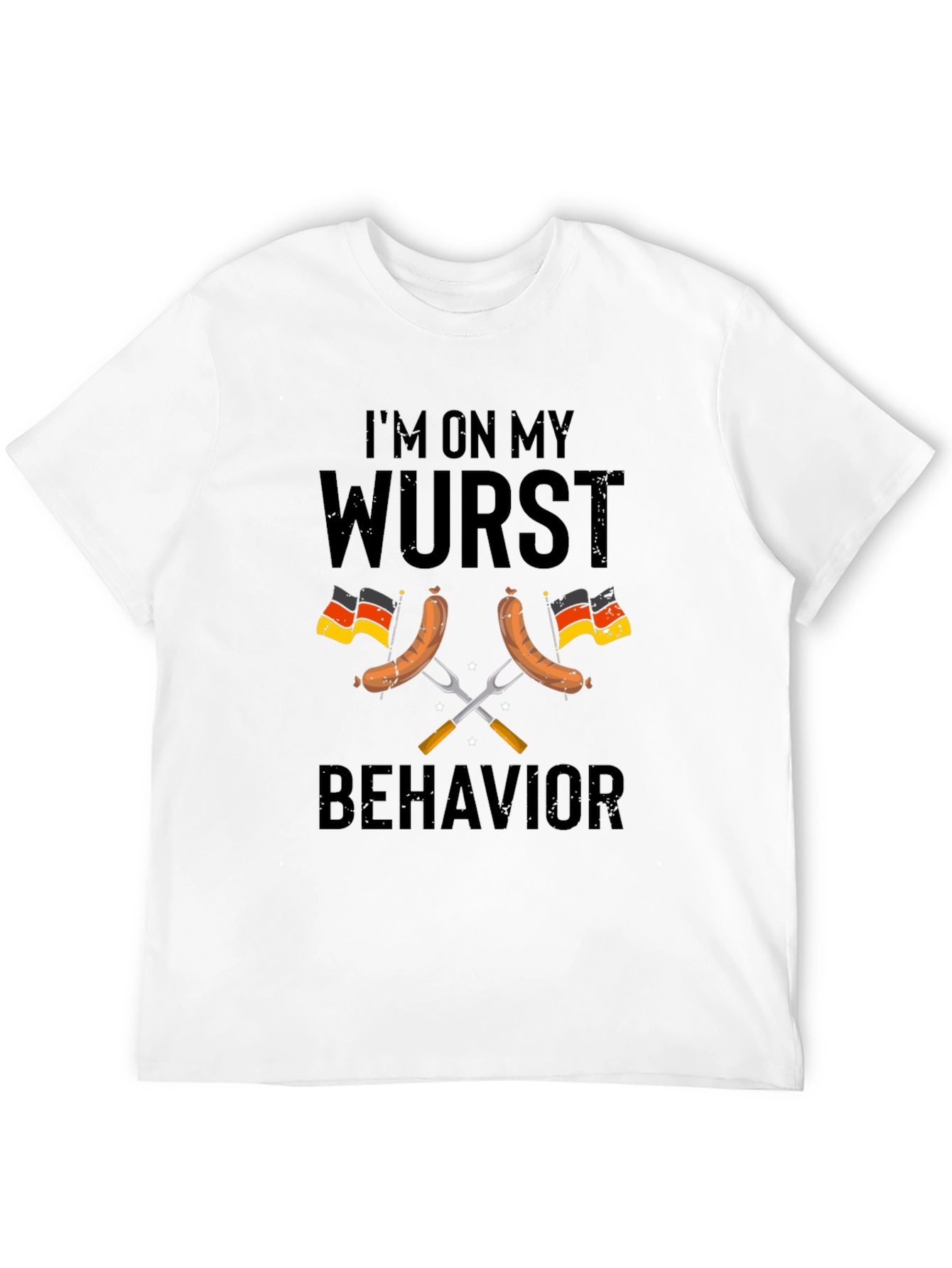 Wurst Behavior T-Shirt German Sausage Flag Funny Tee