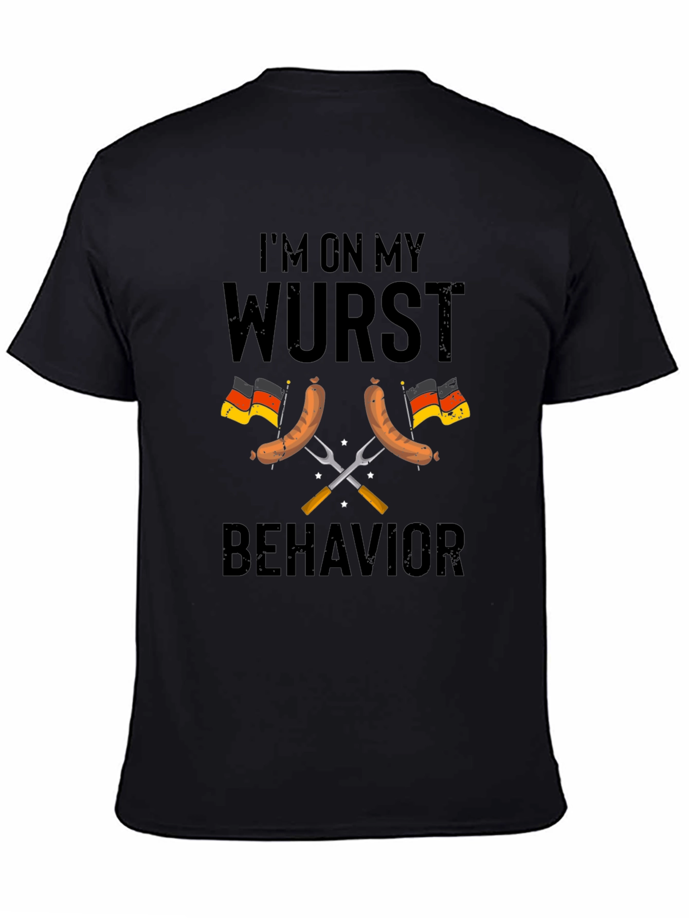 Wurst Behavior T-Shirt German Sausage Flag Funny Tee