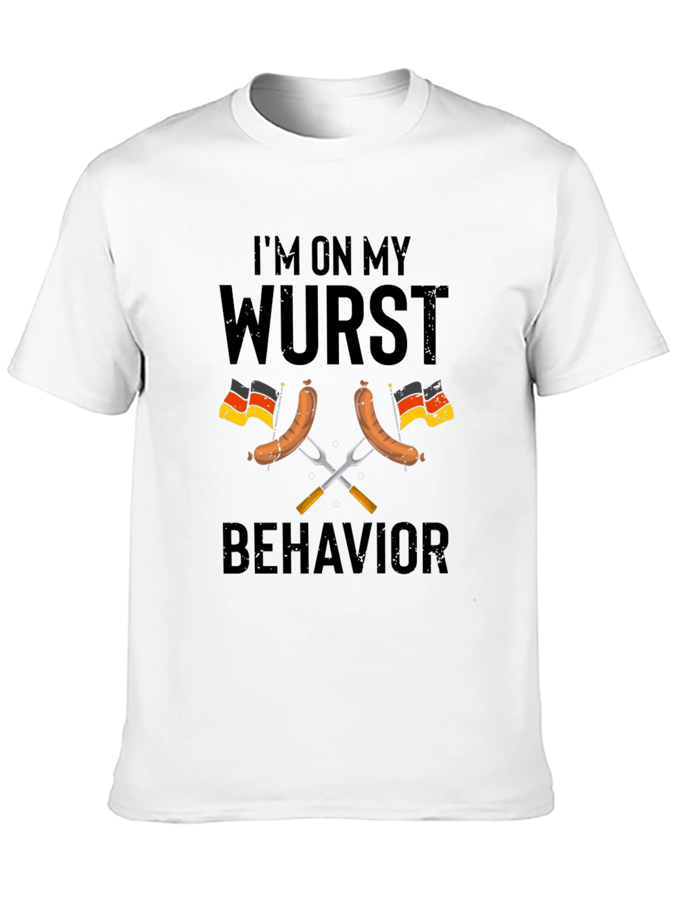 Wurst Behavior T-Shirt German Sausage Flag Funny Tee