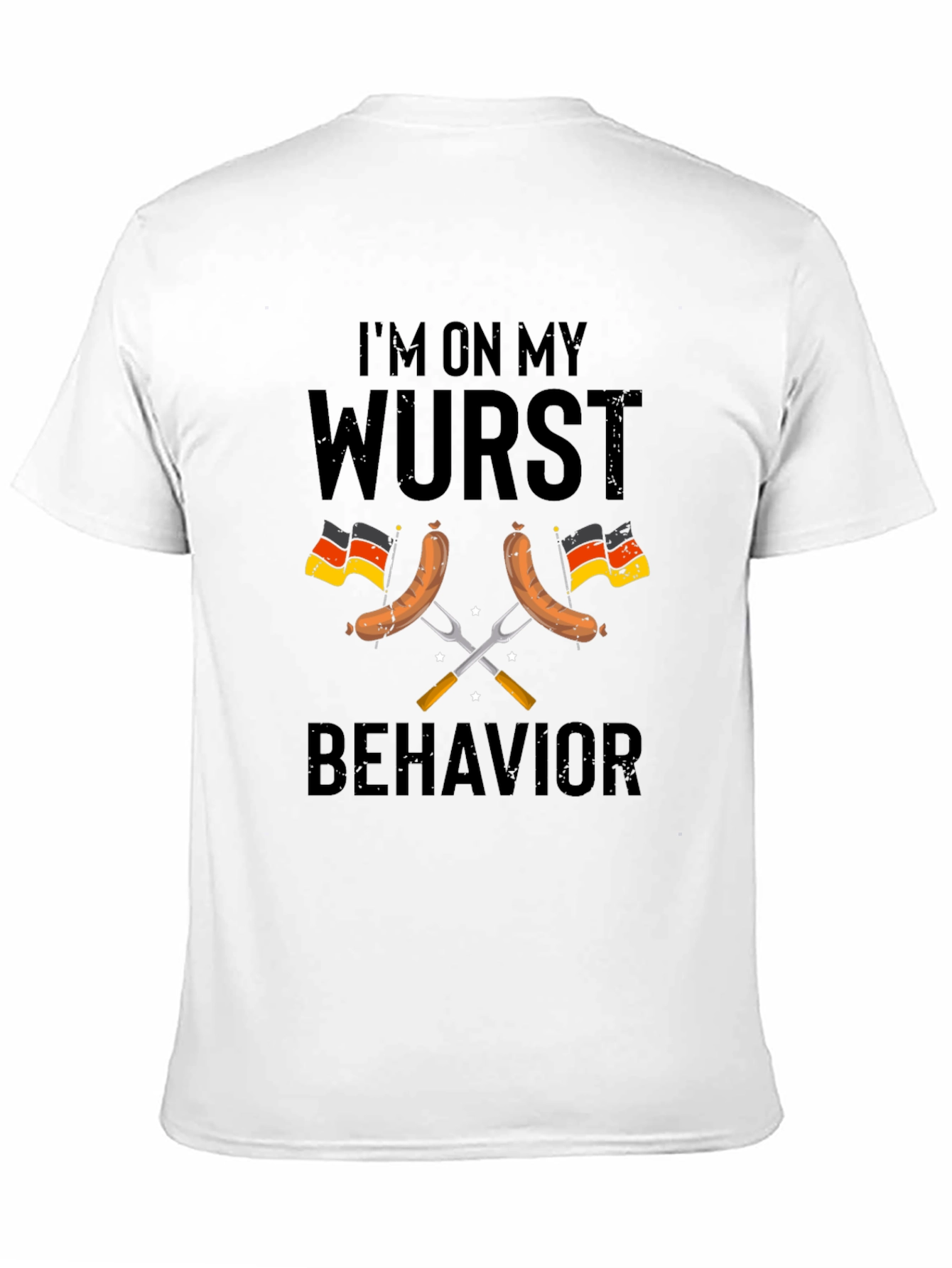 Wurst Behavior T-Shirt German Sausage Flag Funny Tee