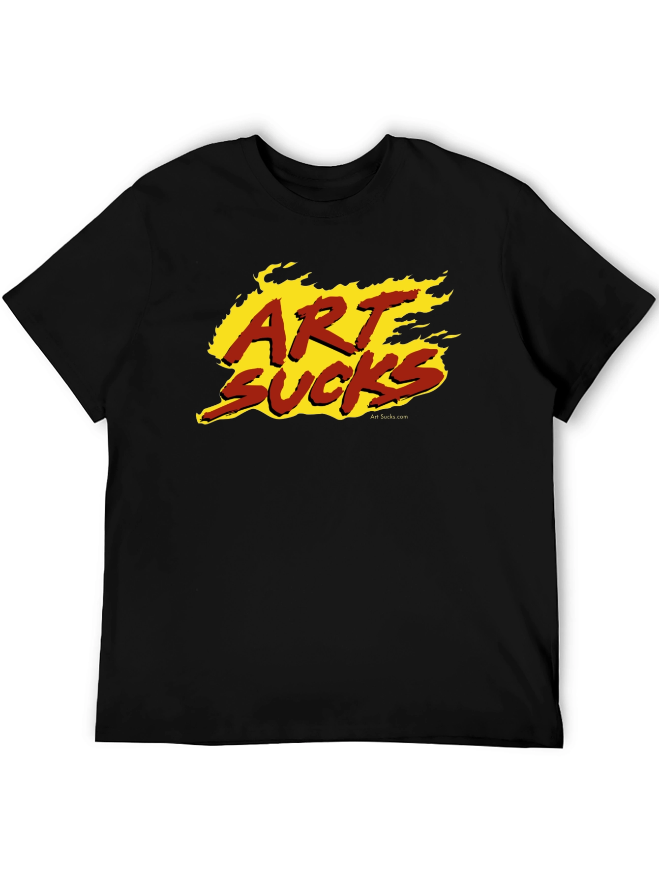 Art Sucks Graphic Tee - Black Cotton T-Shirt