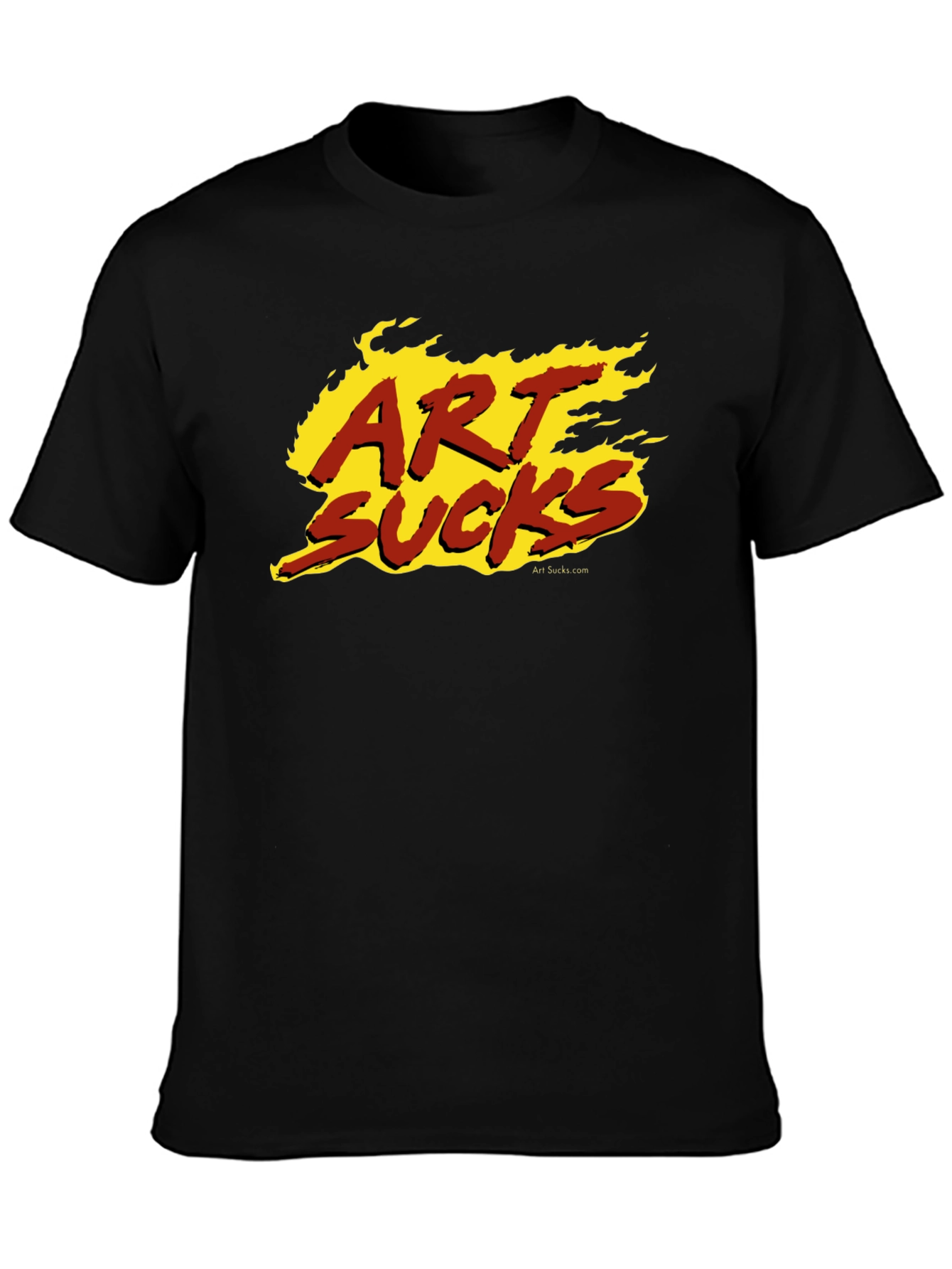 Art Sucks Graphic Tee - Black Cotton T-Shirt