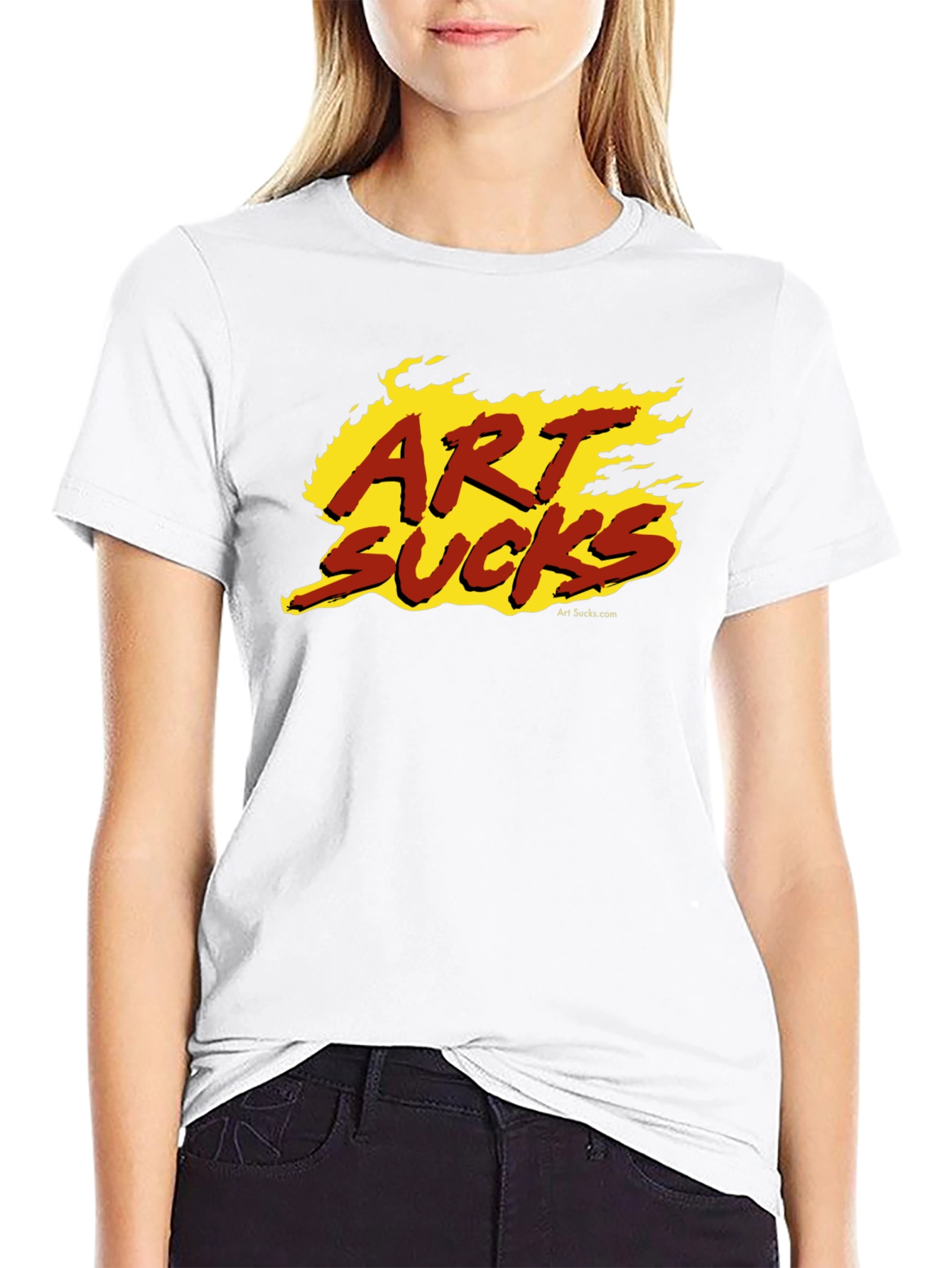 Art Sucks Graphic Tee - Black Cotton T-Shirt