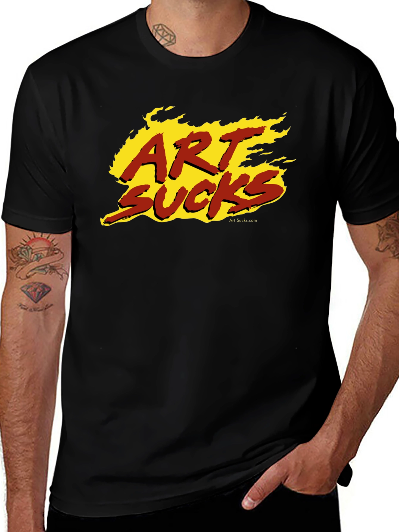 Art Sucks Graphic Tee - Black Cotton T-Shirt