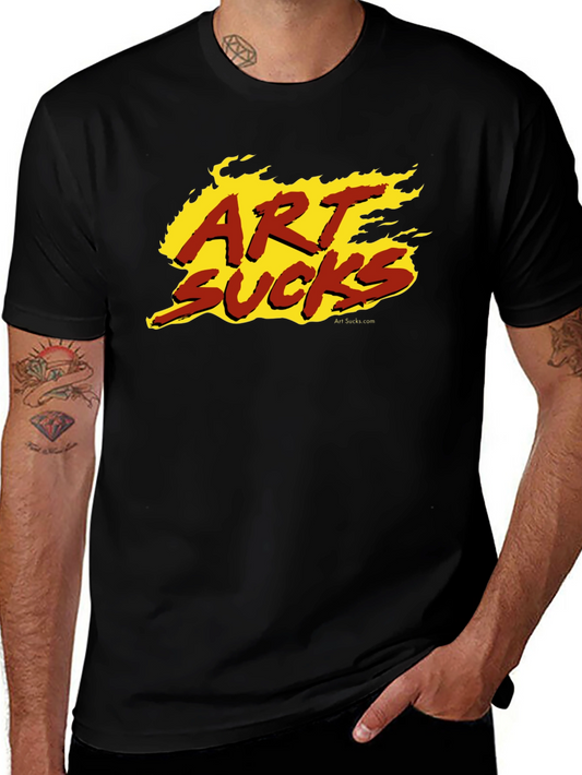 Art Sucks Graphic Tee - Black Cotton T-Shirt