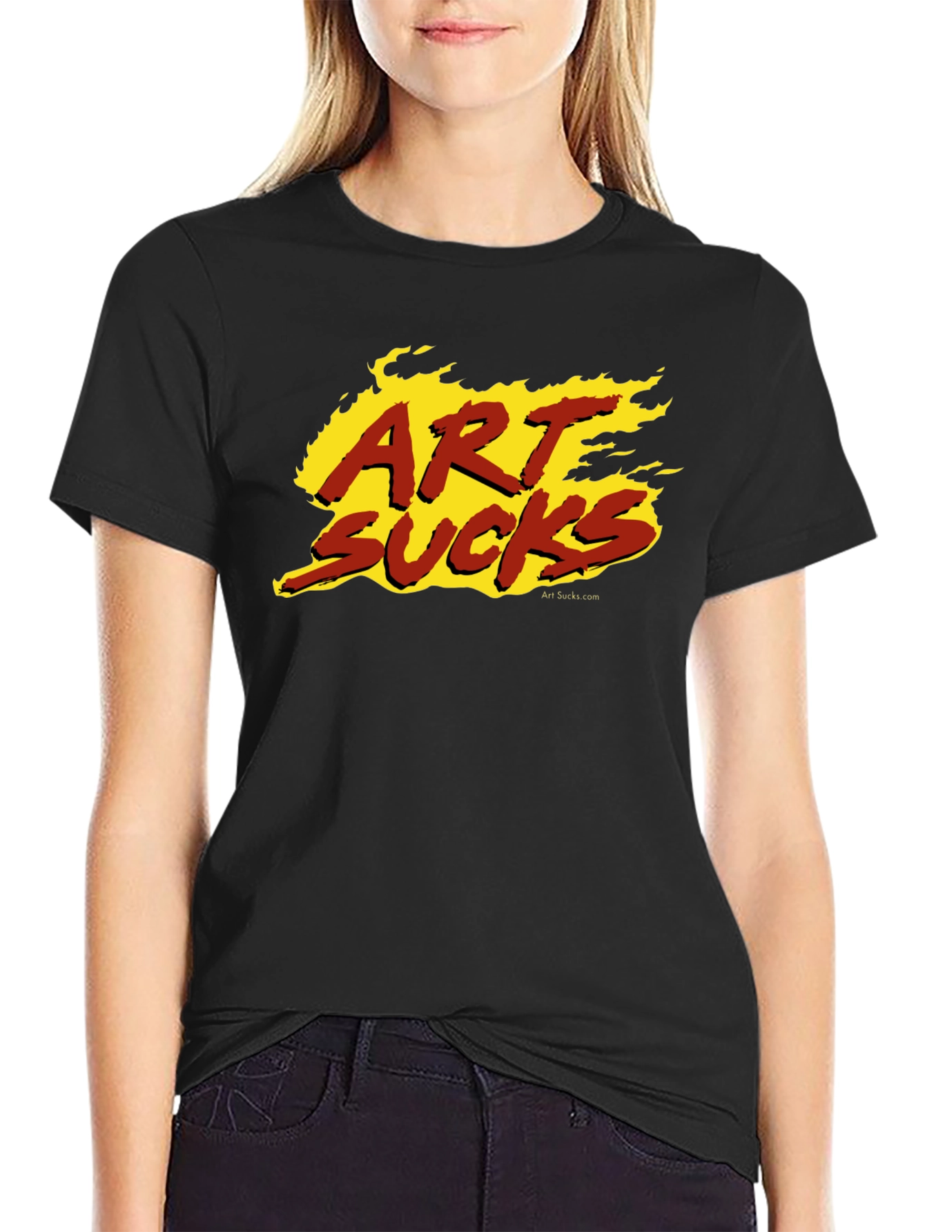 Art Sucks Graphic Tee - Black Cotton T-Shirt