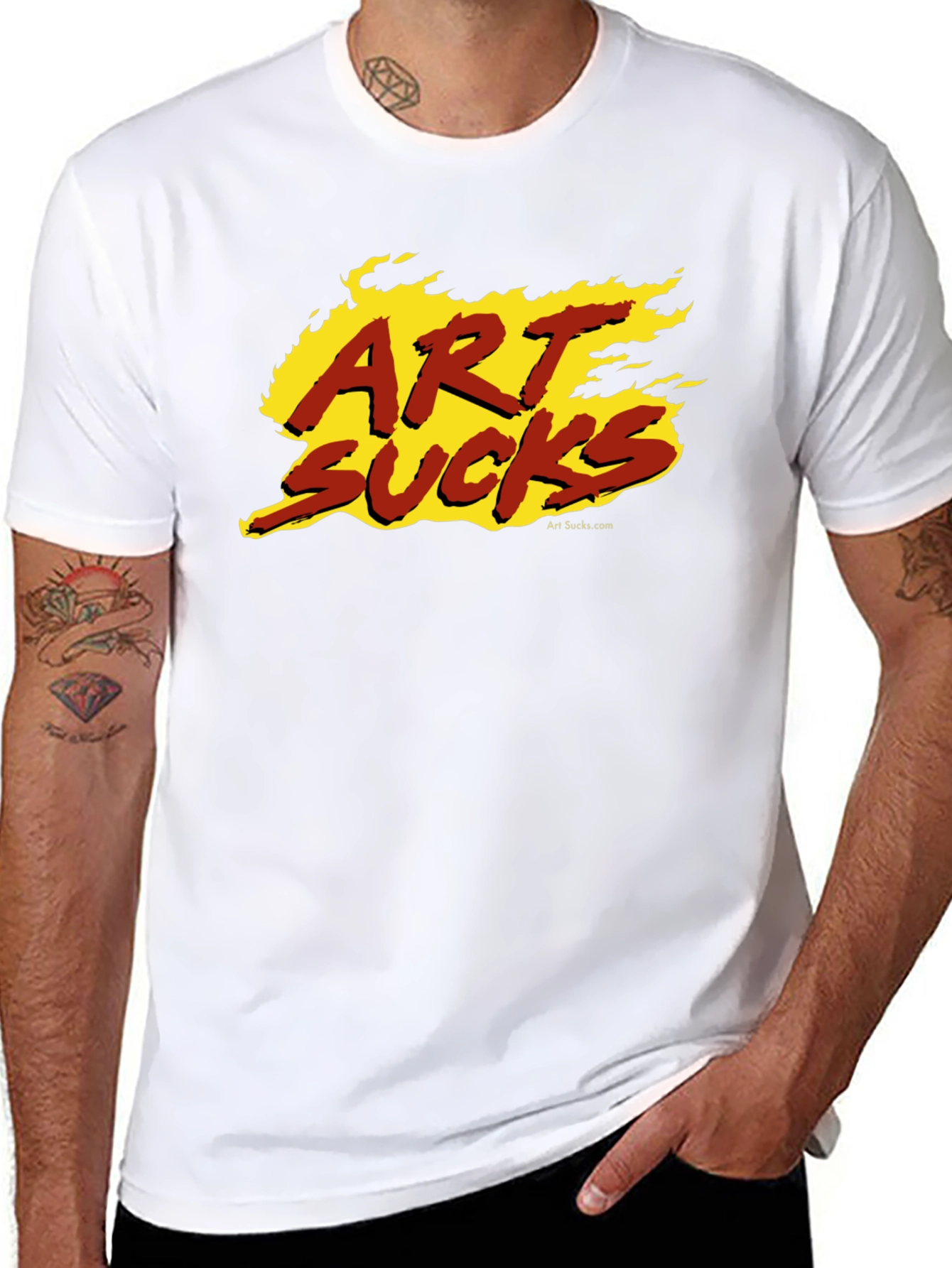 Art Sucks Graphic Tee - Black Cotton T-Shirt