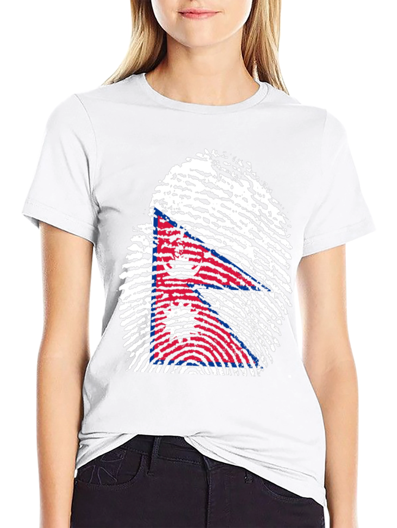 Nepal Flag Fingerprint T-Shirt - Black Graphic Tee