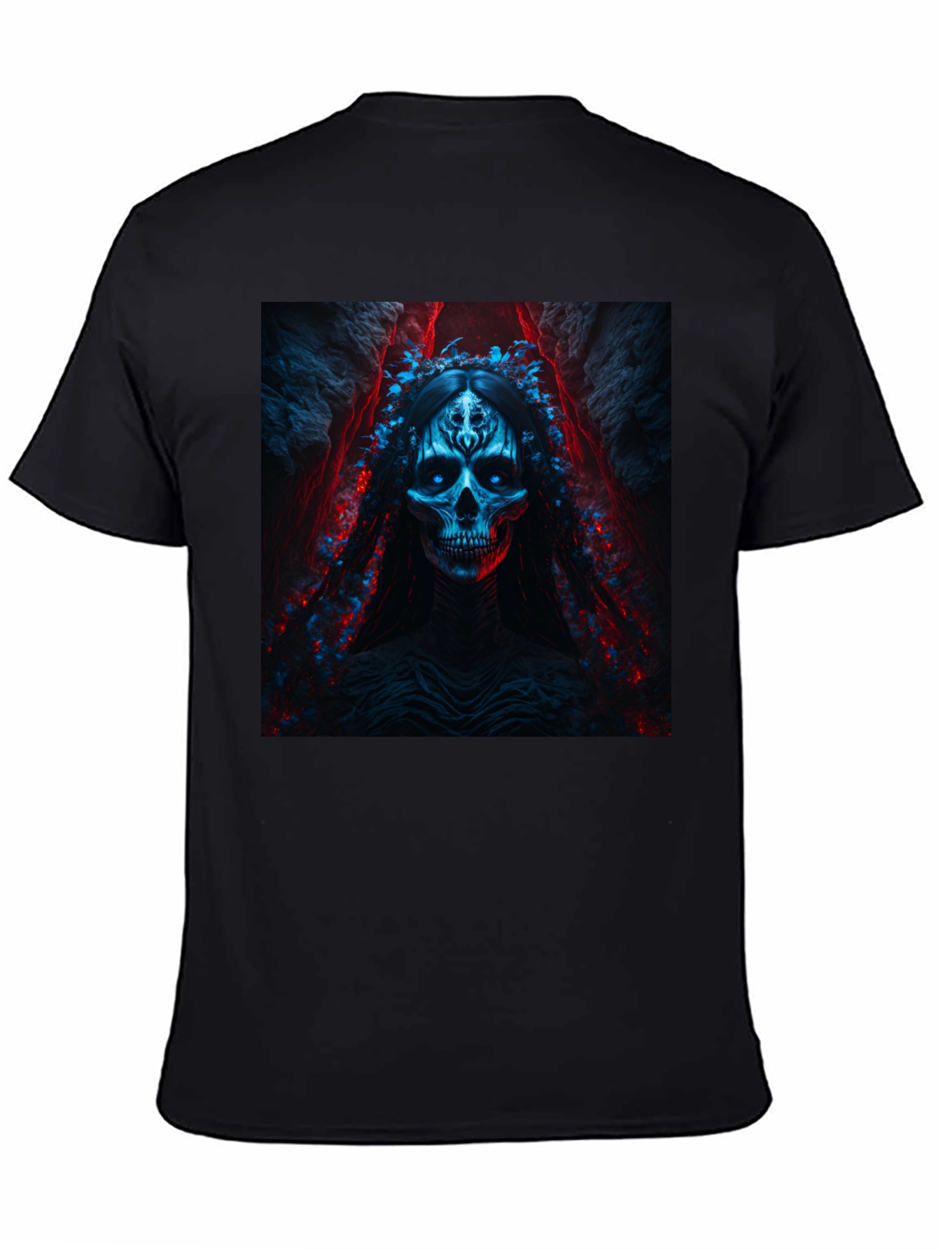 Skull Queen Graphic Tee - Gothic Style Black T-Shirt