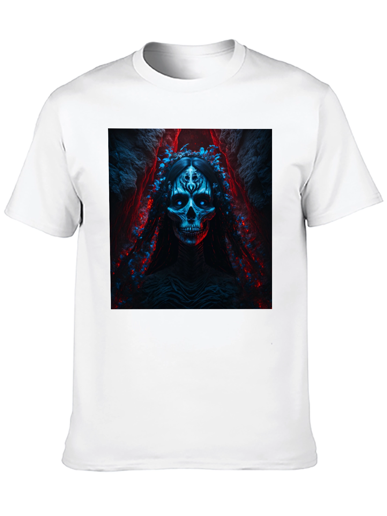 Skull Queen Graphic Tee - Gothic Style Black T-Shirt
