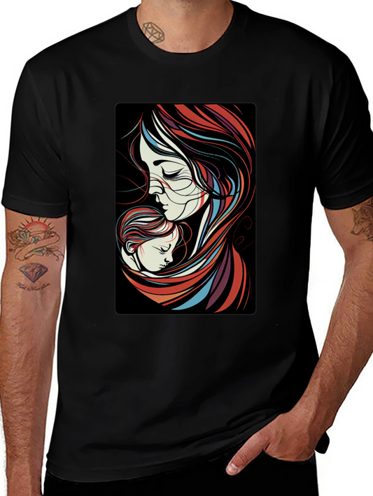 Mother & Child Graphic Tee - Stylish Comfort