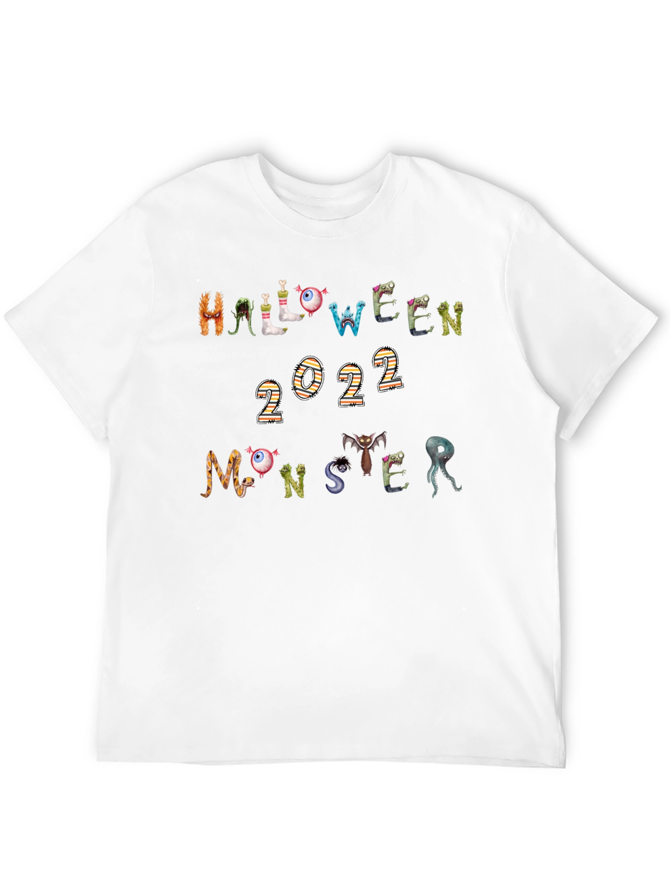 Halloween Monster 2022 Black Graphic T-Shirt