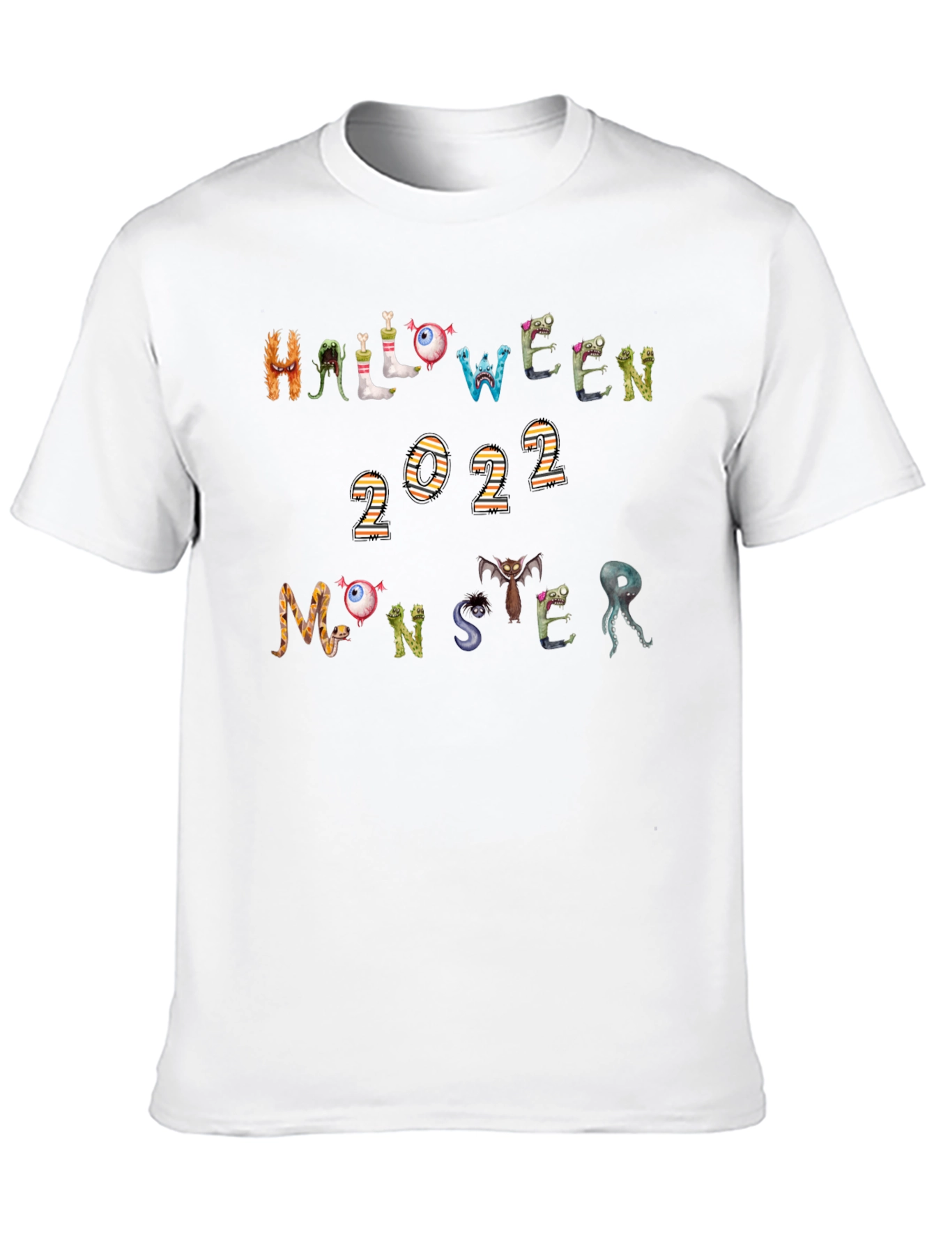 Halloween Monster 2022 Black Graphic T-Shirt