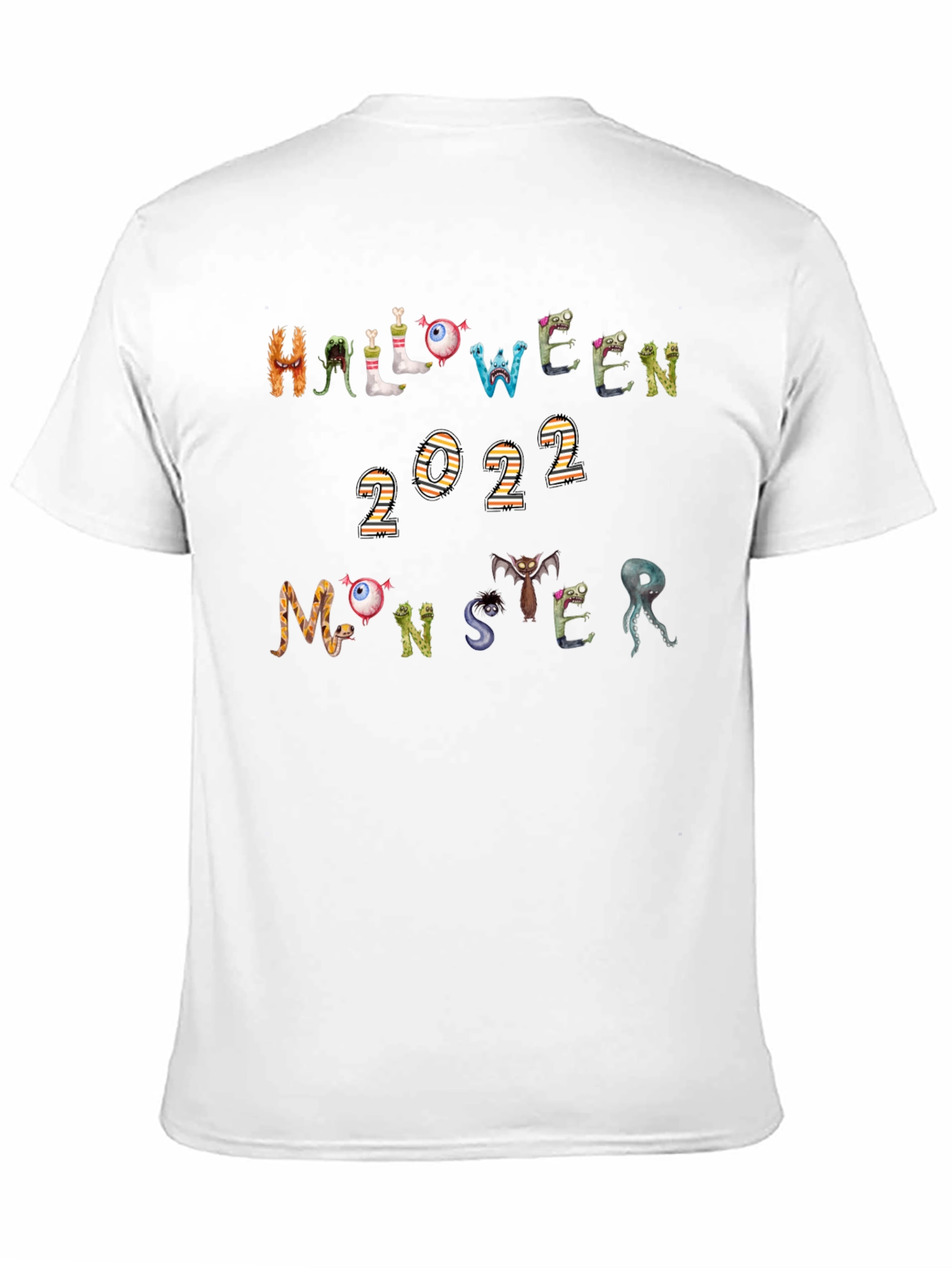 Halloween Monster 2022 Black Graphic T-Shirt