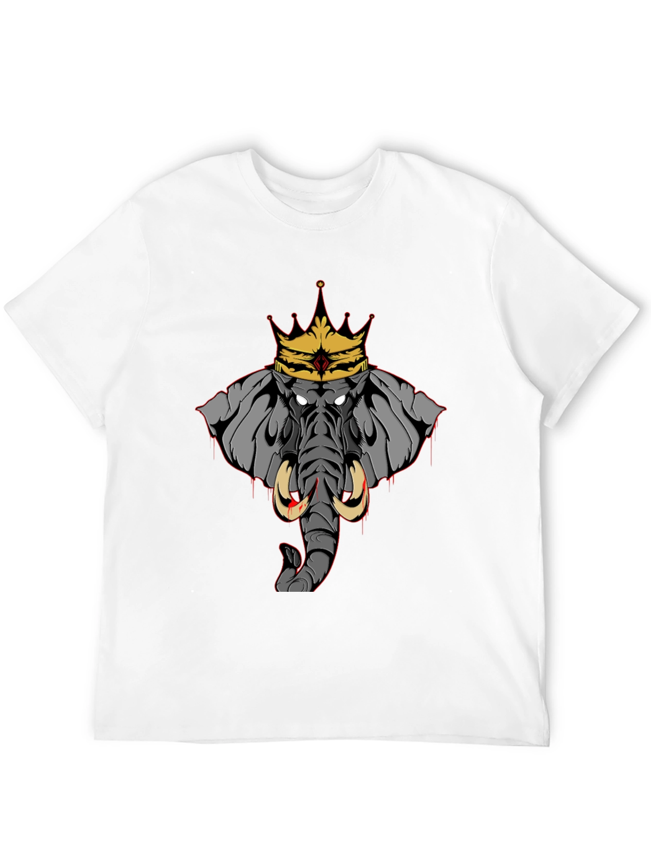 Elephant King Graphic Tee - Black Cotton T-Shirt