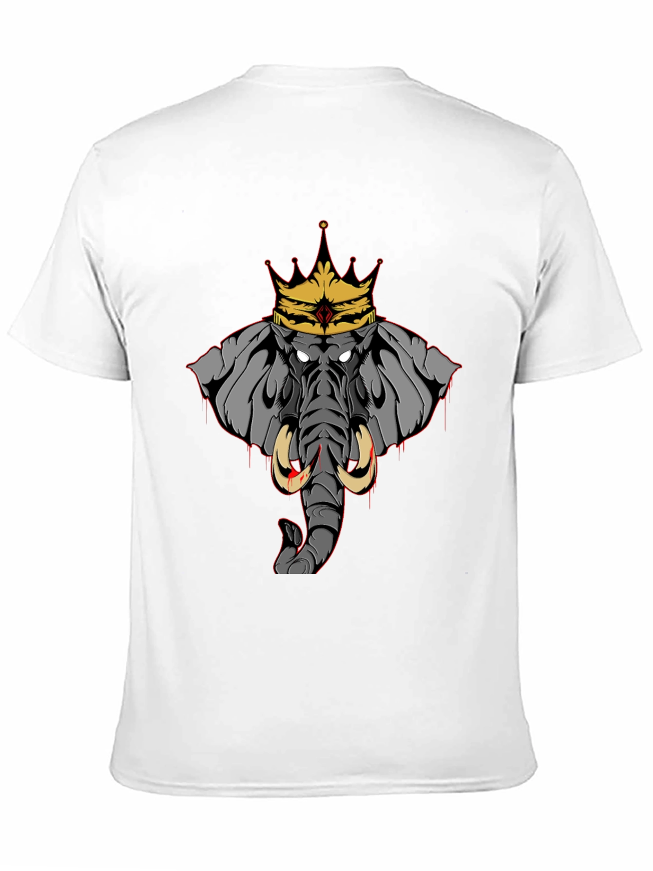 Elephant King Graphic Tee - Black Cotton T-Shirt