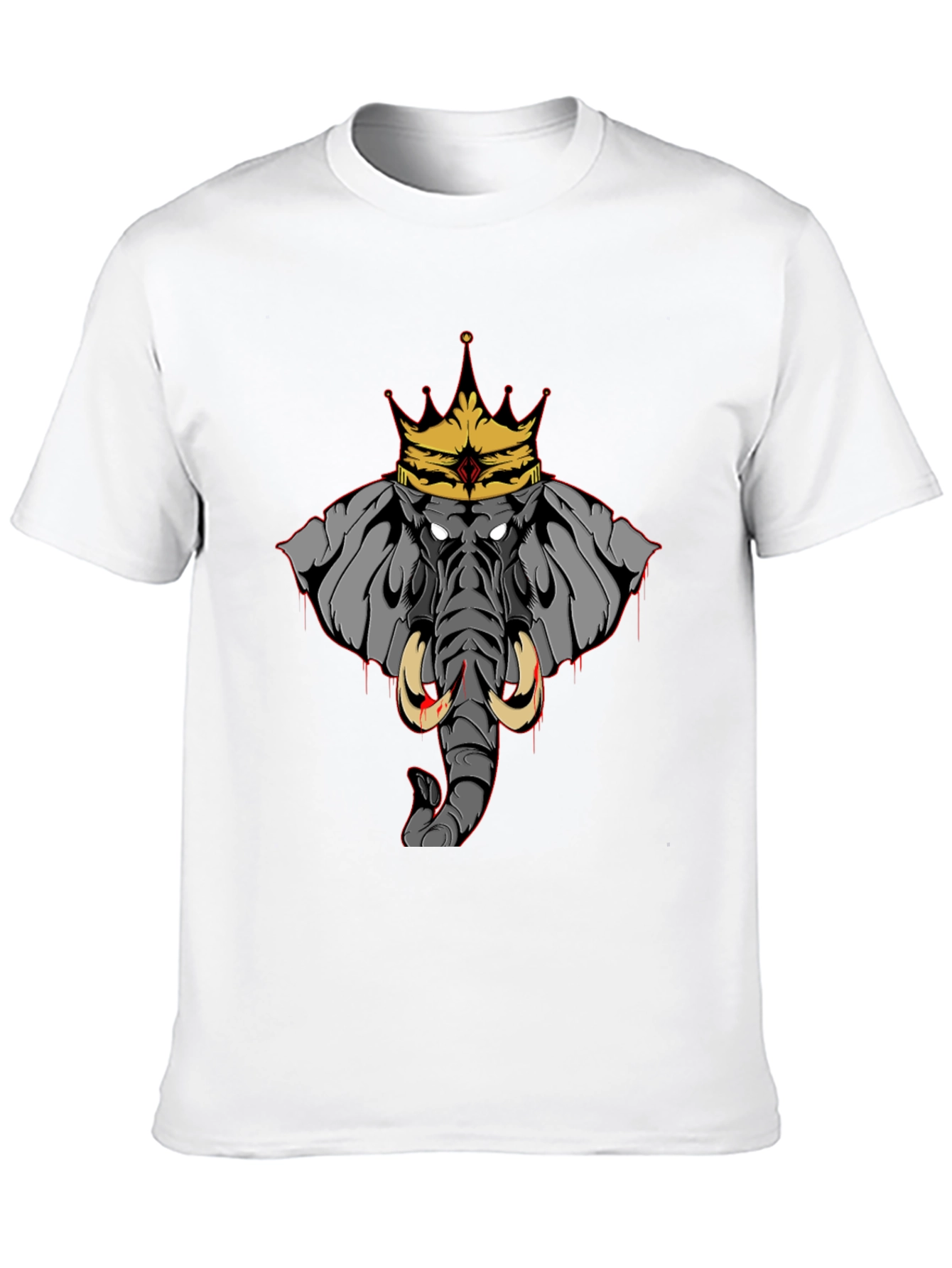 Elephant King Graphic Tee - Black Cotton T-Shirt