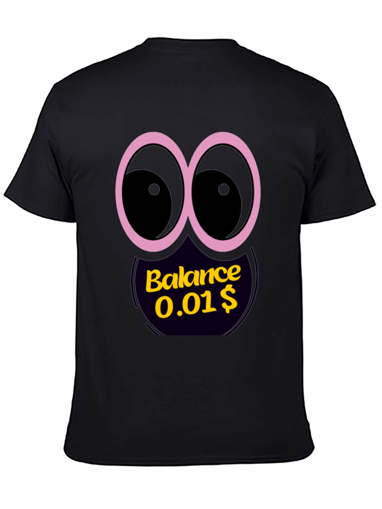Funny Balance Graphic Black T-Shirt
