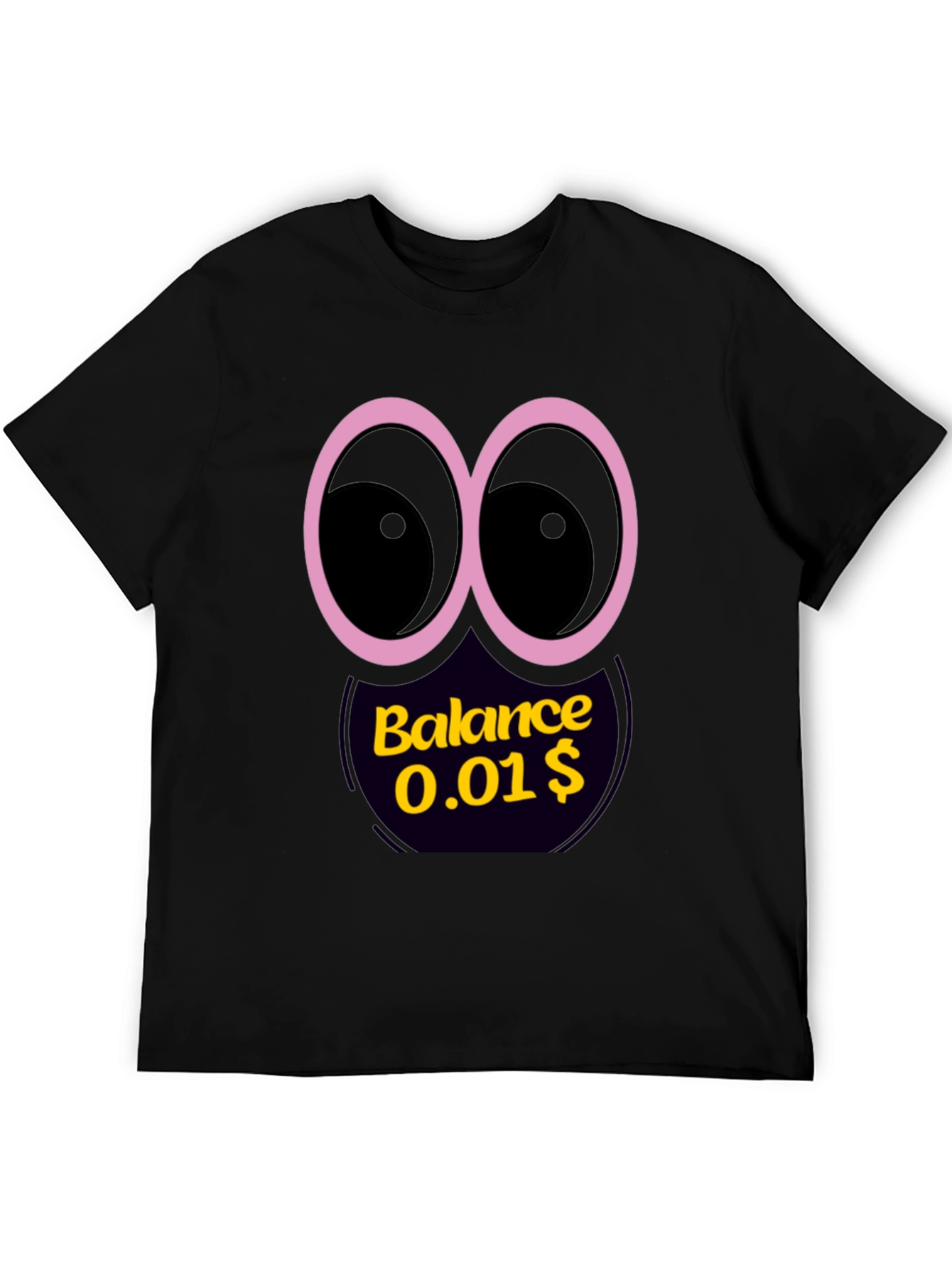 Funny Balance Graphic Black T-Shirt