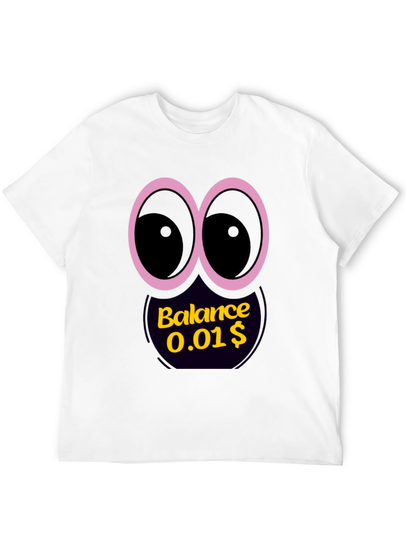 Funny Balance Graphic Black T-Shirt