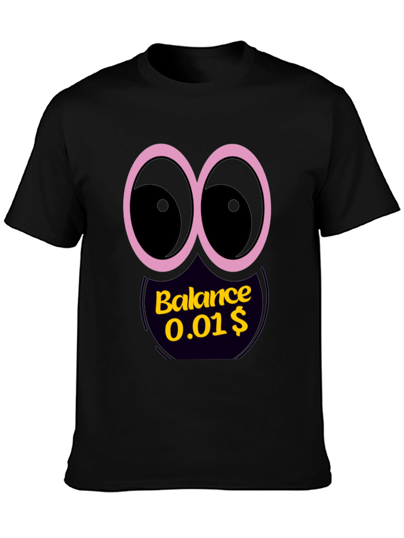 Funny Balance Graphic Black T-Shirt