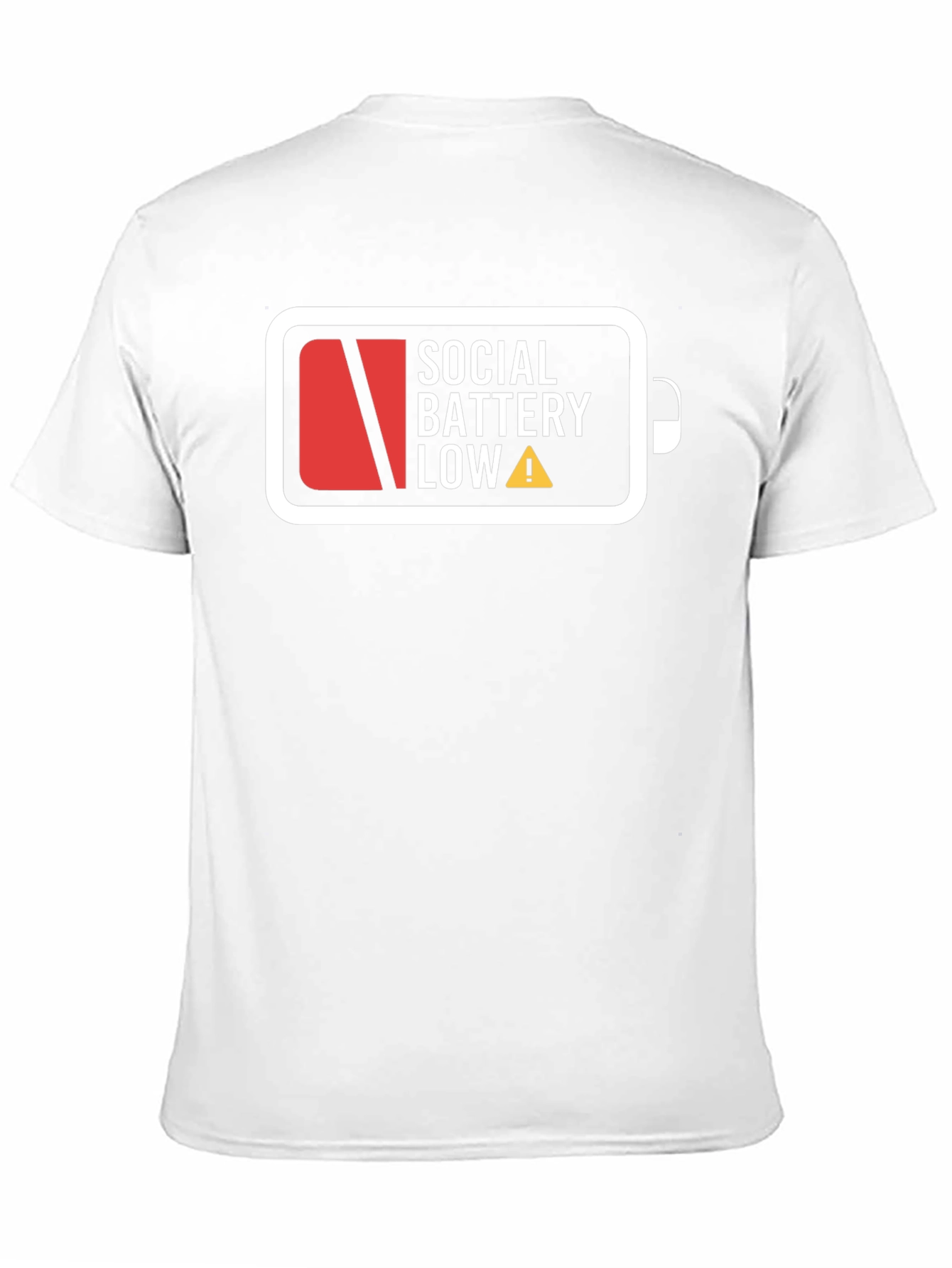 Social Battery Low Graphic T-Shirt - Black