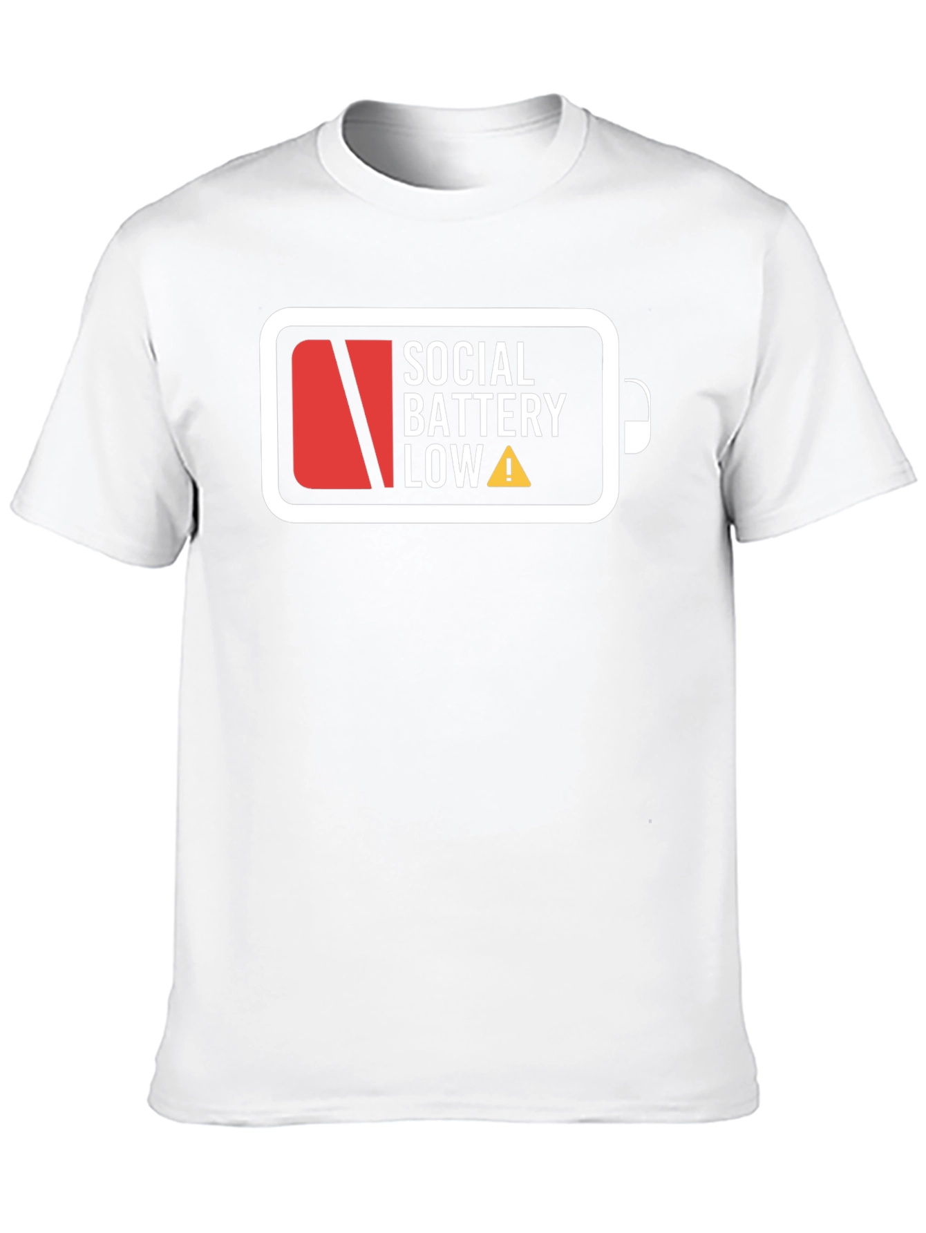 Social Battery Low Graphic T-Shirt - Black