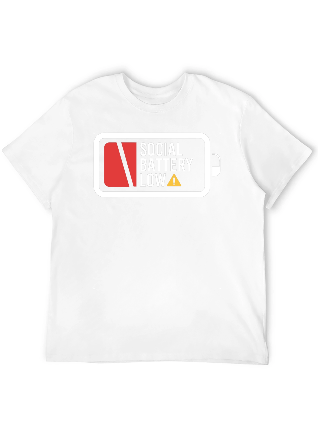 Social Battery Low Graphic T-Shirt - Black