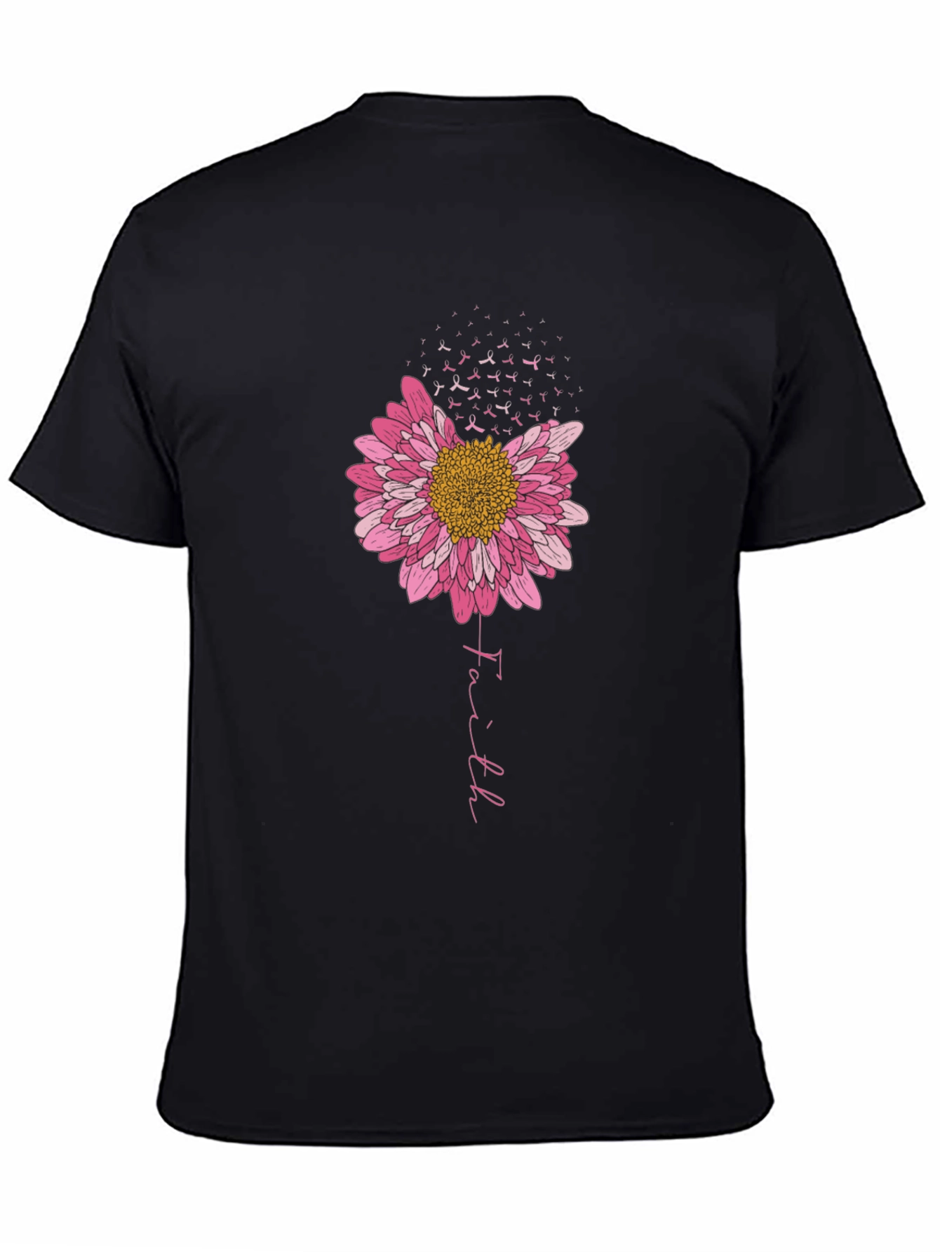 Faith Flower Breast Cancer Awareness Tee