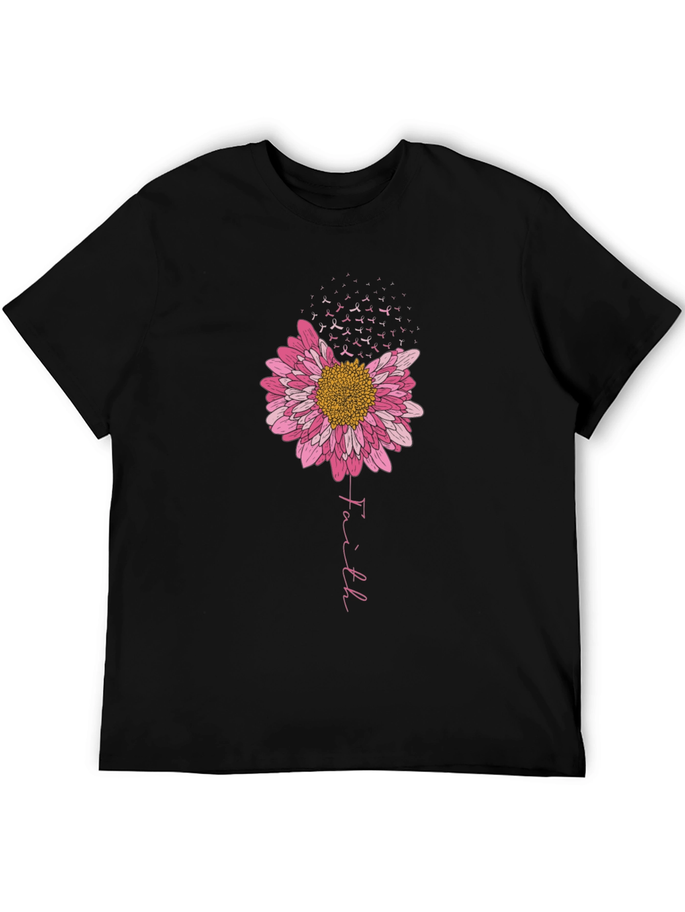 Faith Flower Breast Cancer Awareness Tee
