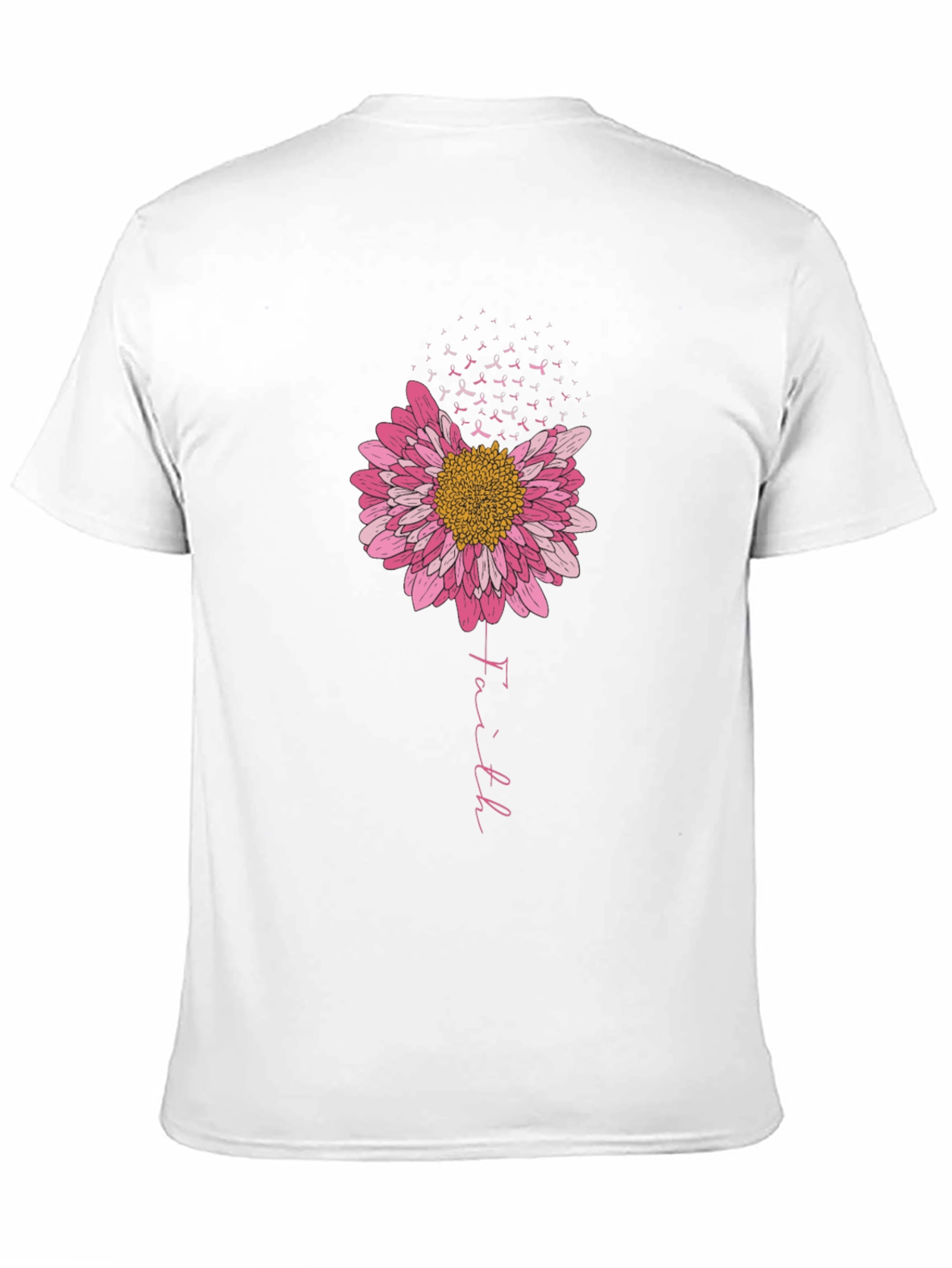 Faith Flower Breast Cancer Awareness Tee