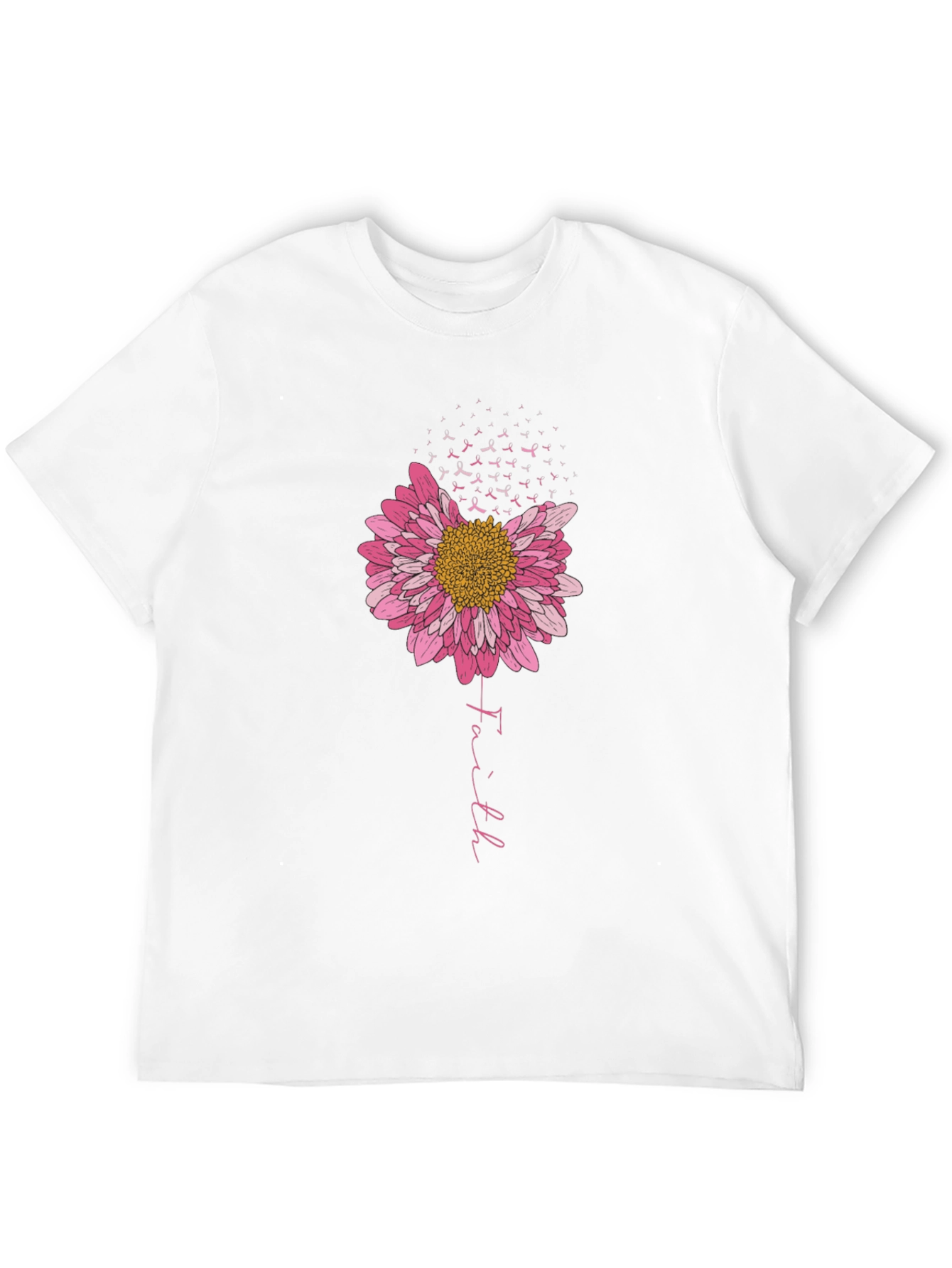 Faith Flower Breast Cancer Awareness Tee
