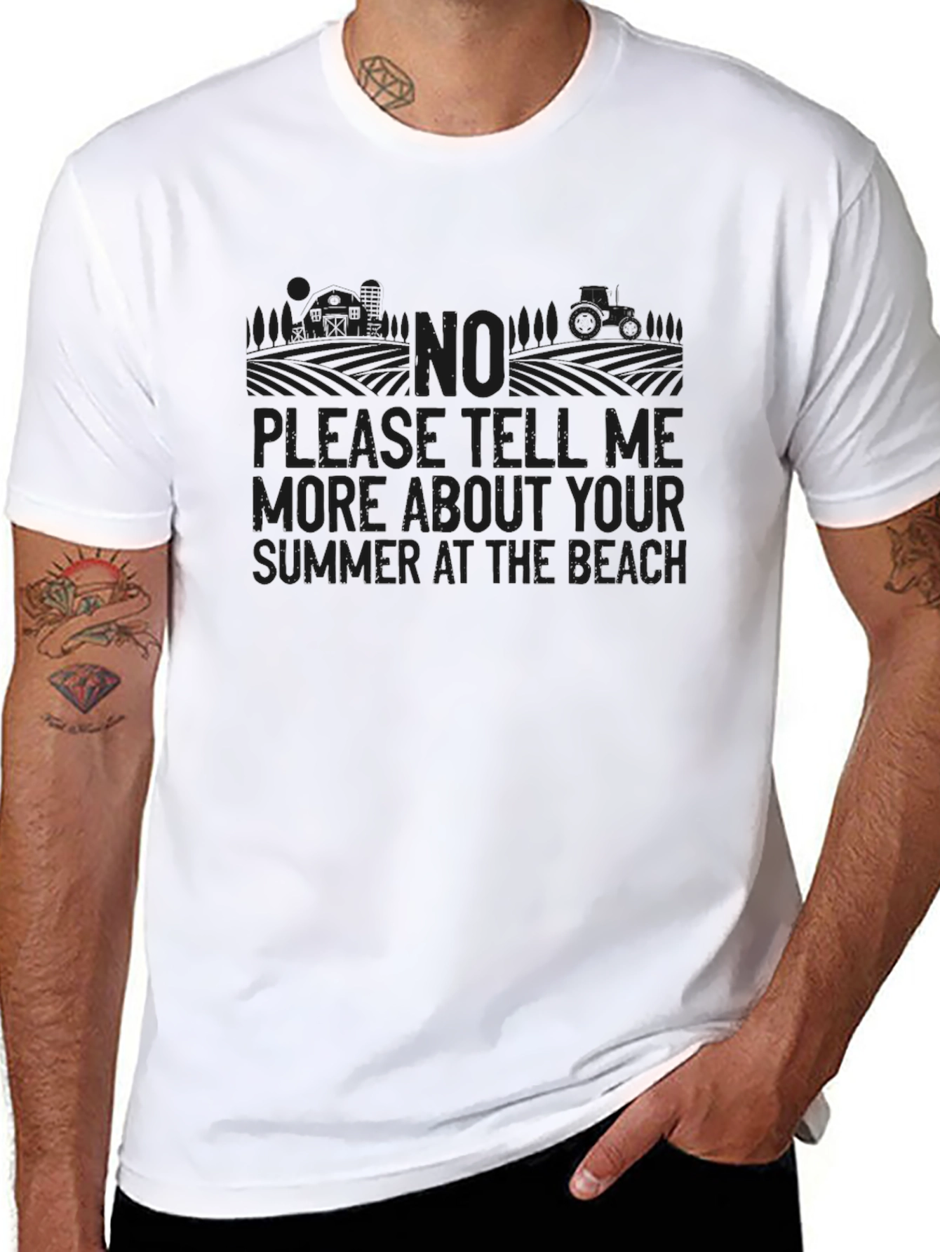 Summer at the Beach Black Graphic Tee