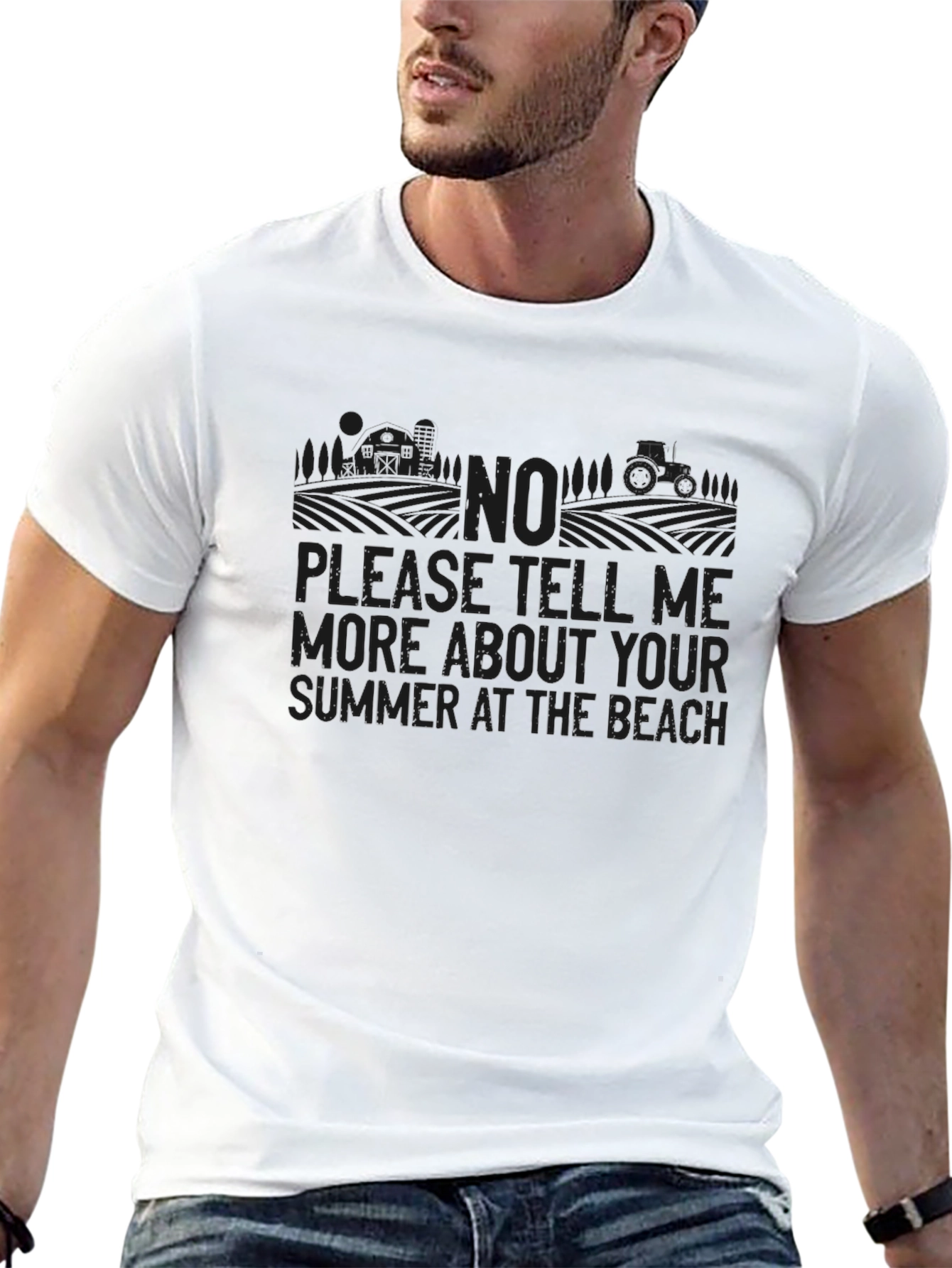 Summer at the Beach Black Graphic Tee