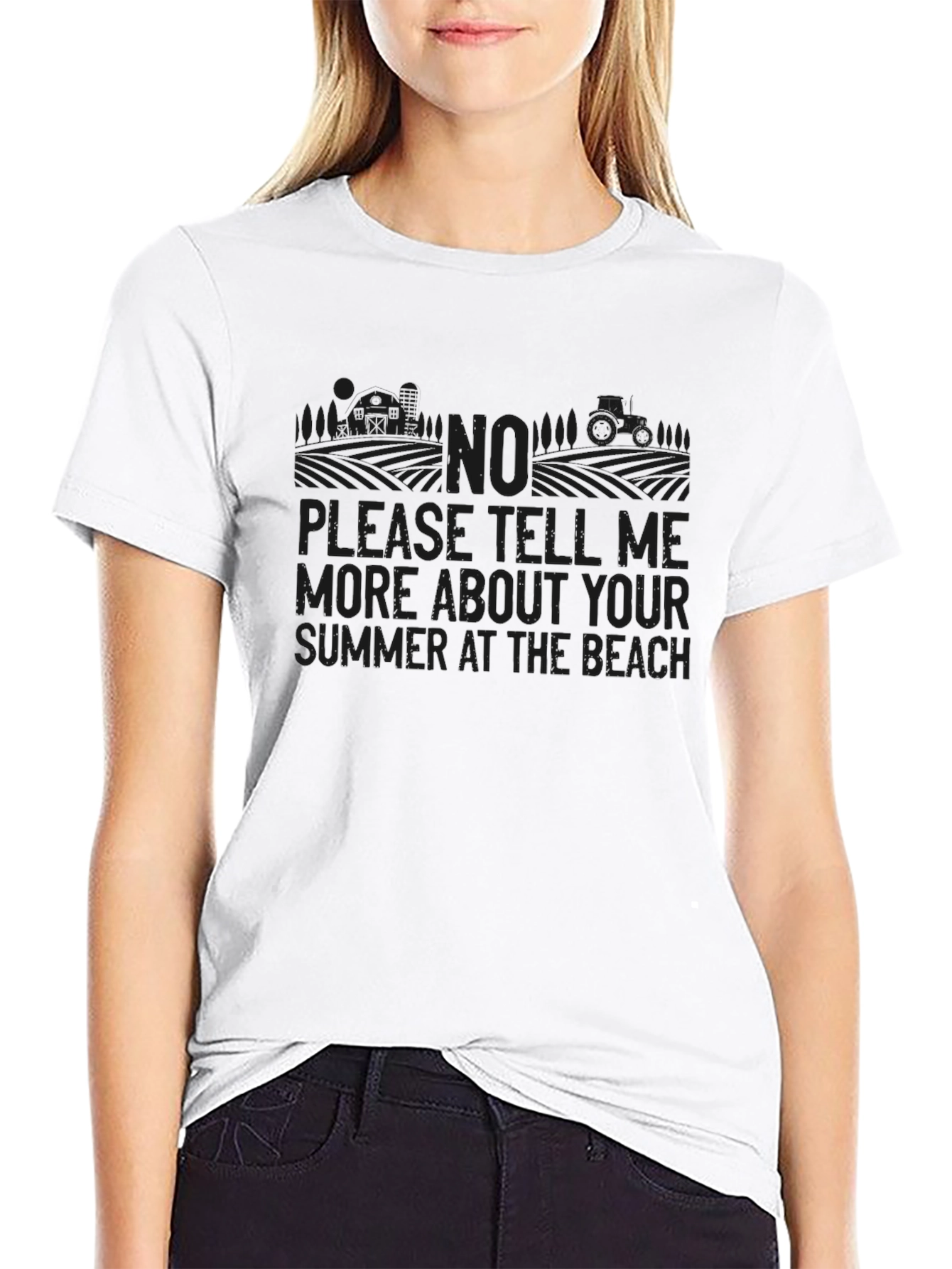 Summer at the Beach Black Graphic Tee