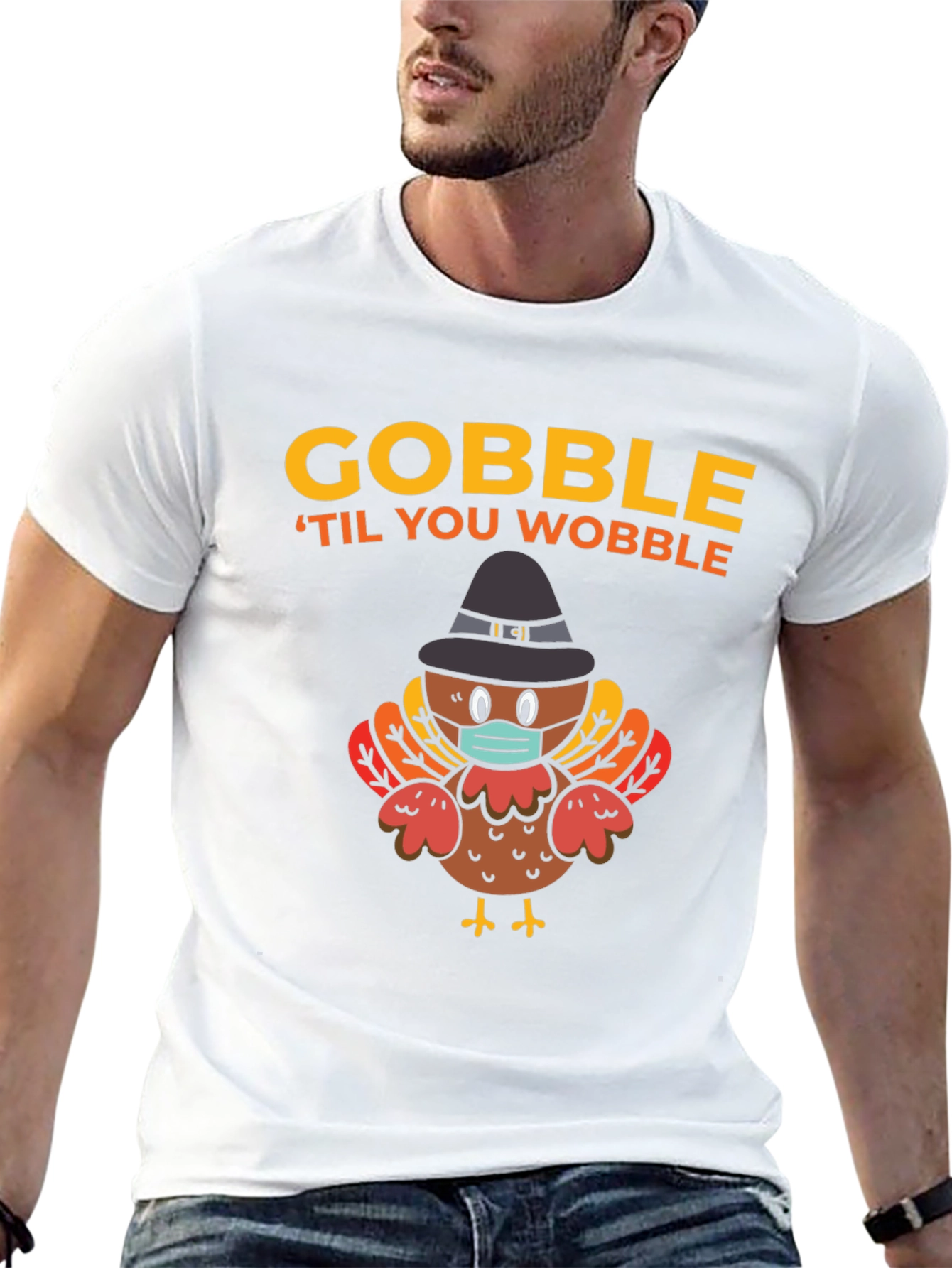 Gobble Til You Wobble Turkey Thanksgiving T-Shirt