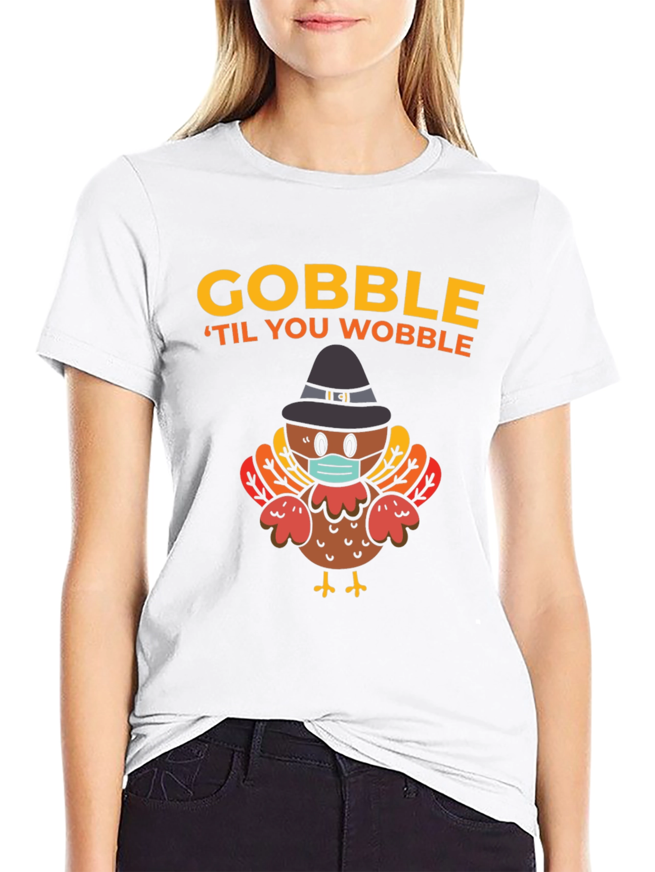 Gobble Til You Wobble Turkey Thanksgiving T-Shirt