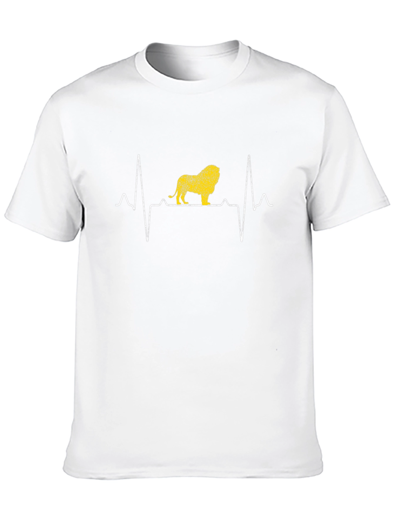 Lion Heartbeat T-Shirt - Black Graphic Tee