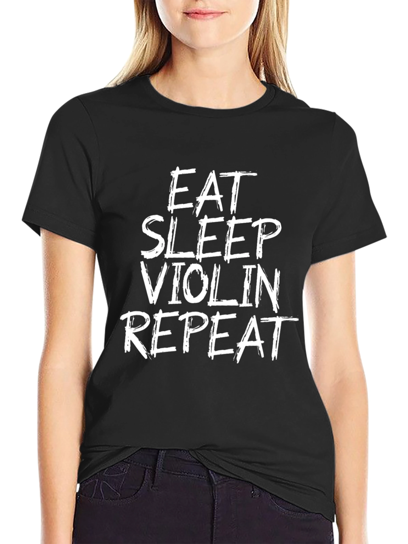 Eat Sleep Violin Repeat Graphic Tee