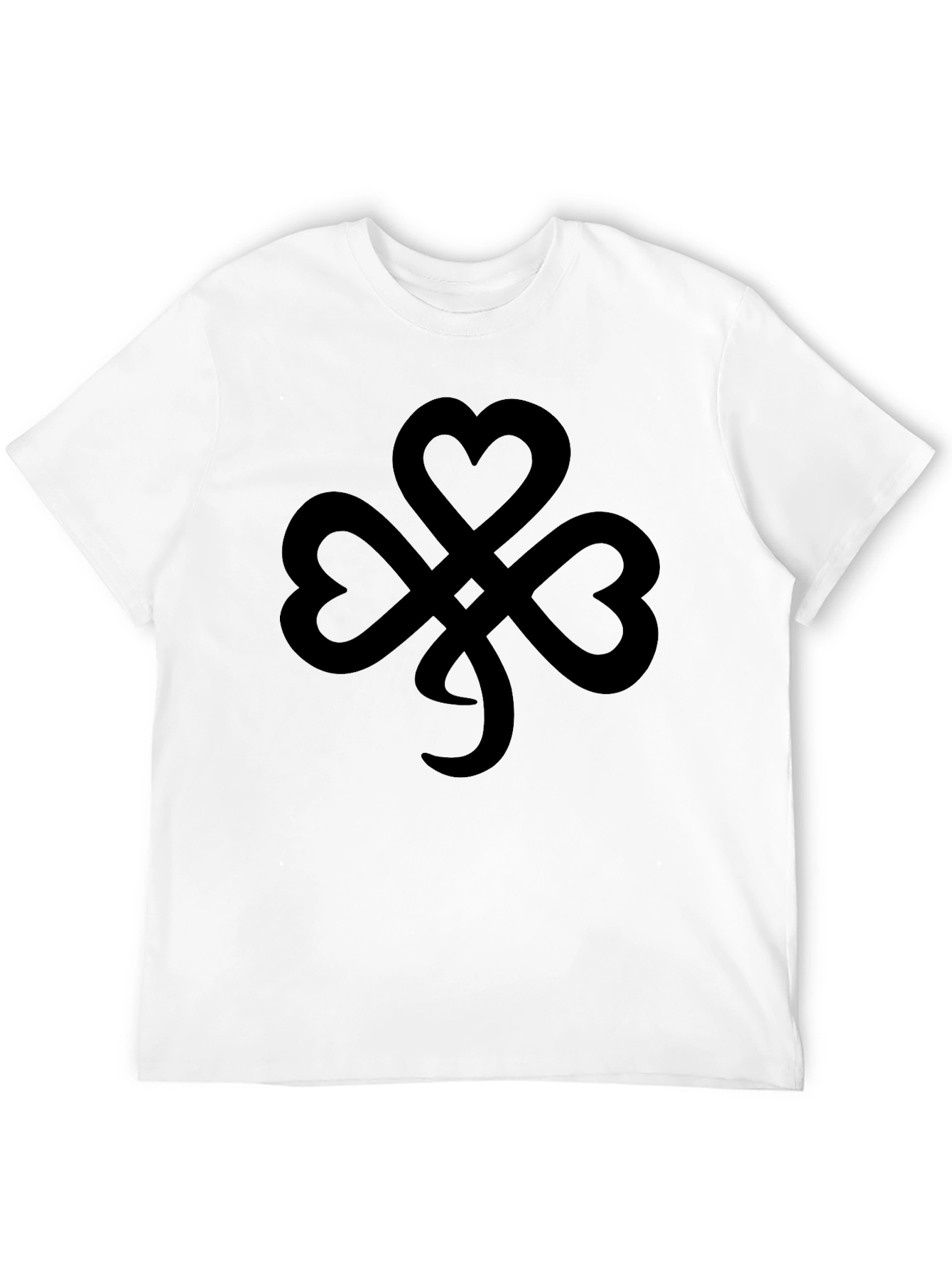 Stylish Black Shamrock T-Shirt